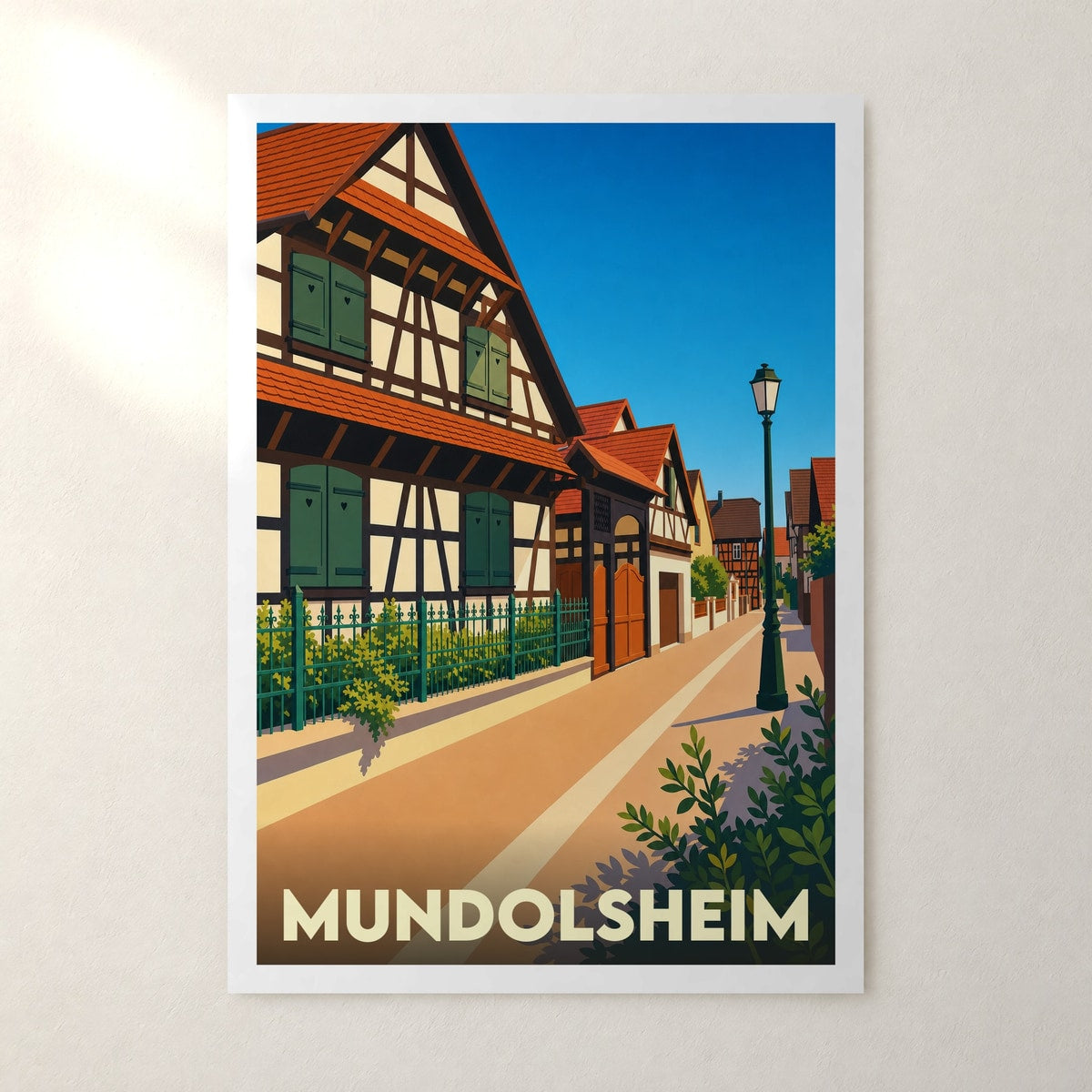 Affiche Mundolsheim – sans cadre, accrochée au mur