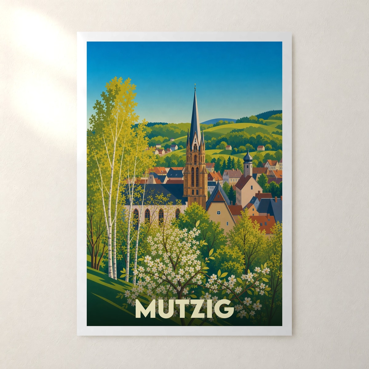 Affiche Mutzig – sans cadre, accrochée au mur