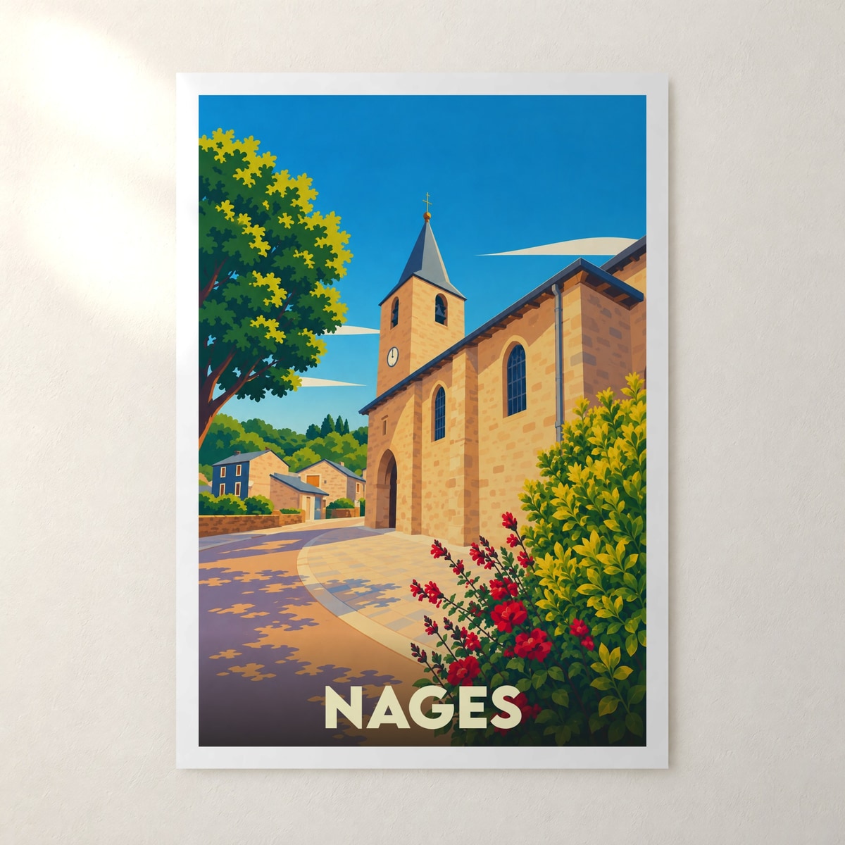 Affiche Nages – sans cadre, accrochée au mur