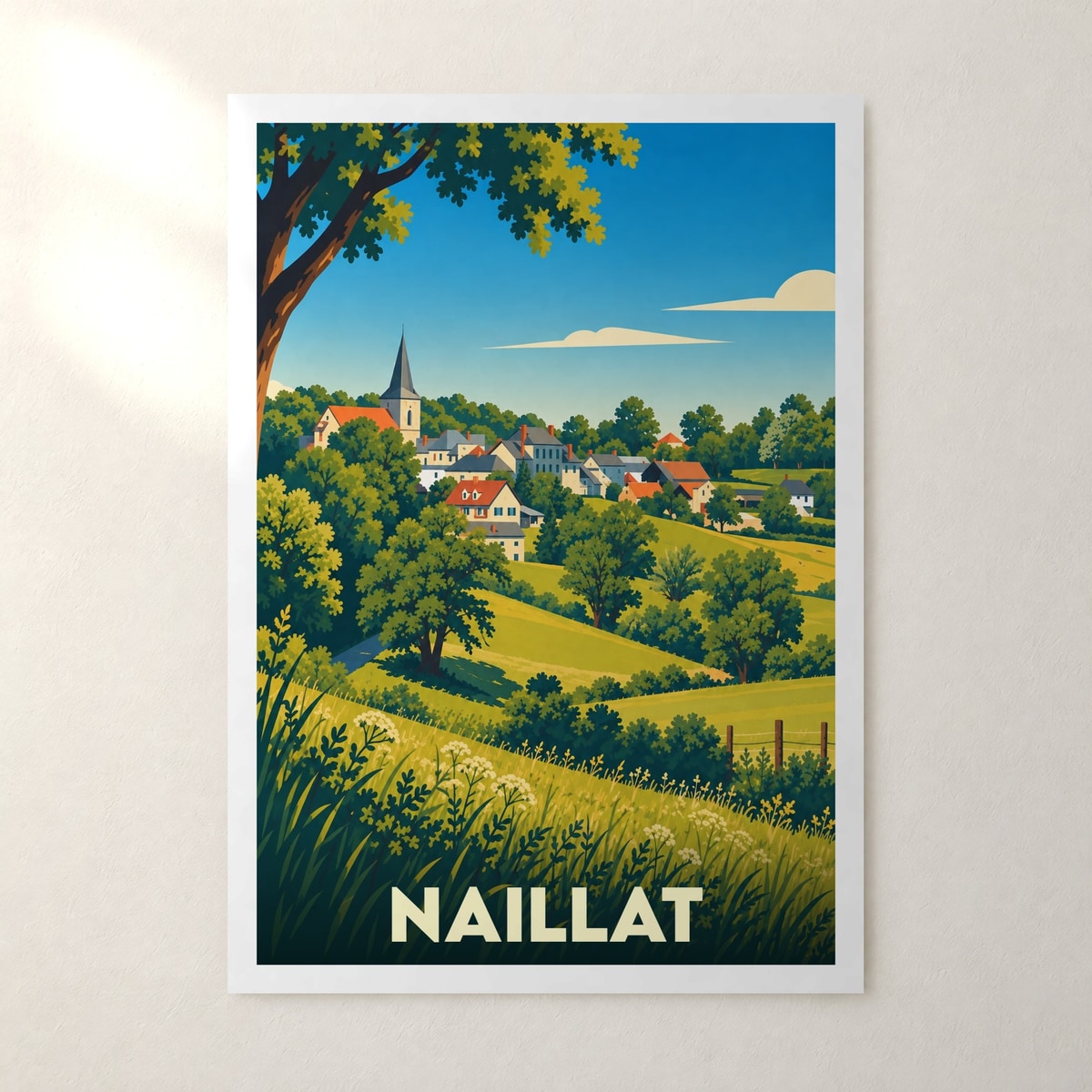 Affiche Naillat – sans cadre, accrochée au mur