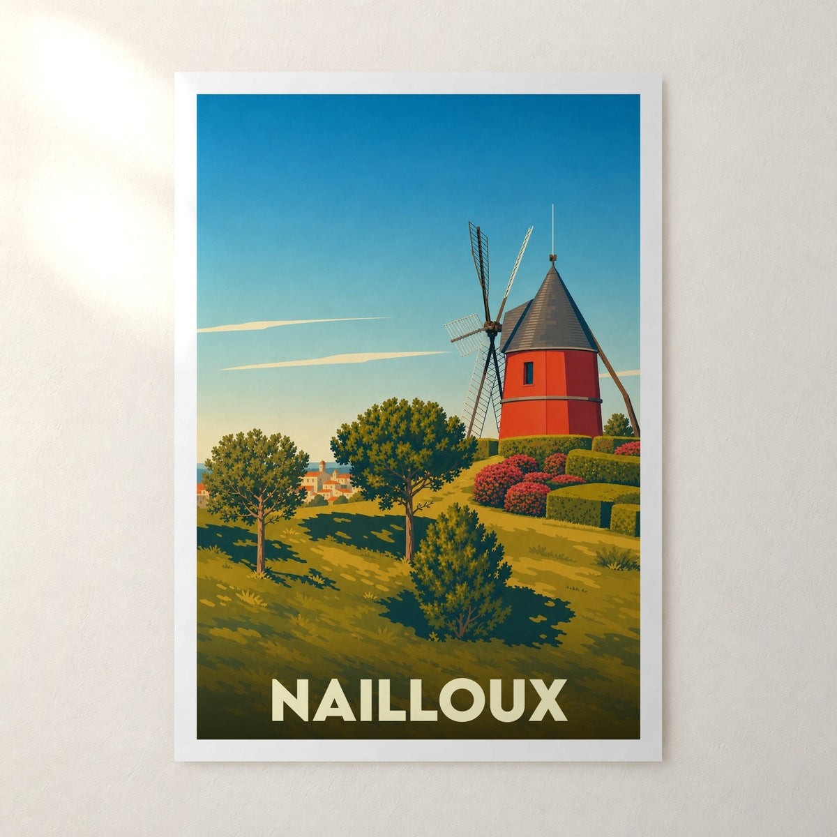 Affiche Nailloux – sans cadre, accrochée au mur