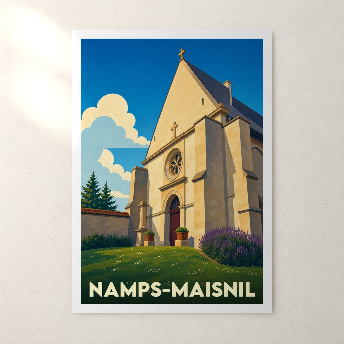 Affiche Namps-Maisnil – sans cadre, accrochée au mur
