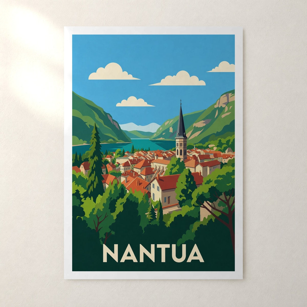 Affiche Nantua – sans cadre, accrochée au mur