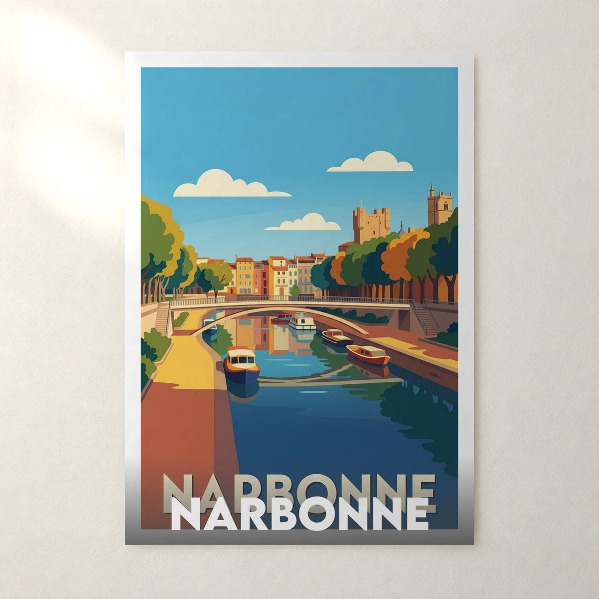 Affiche Narbonne – sans cadre, accrochée au mur