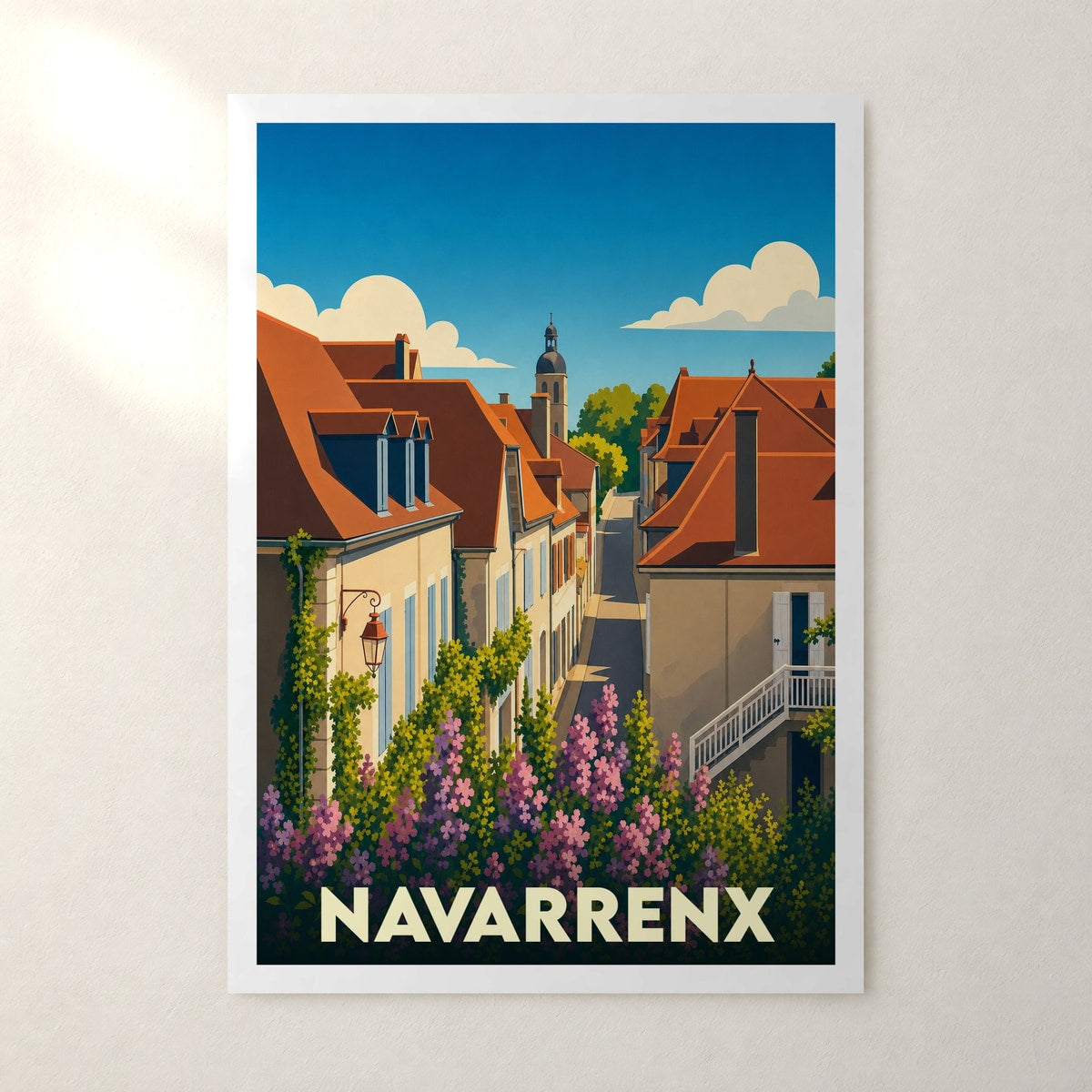 Affiche Navarrenx – sans cadre, accrochée au mur