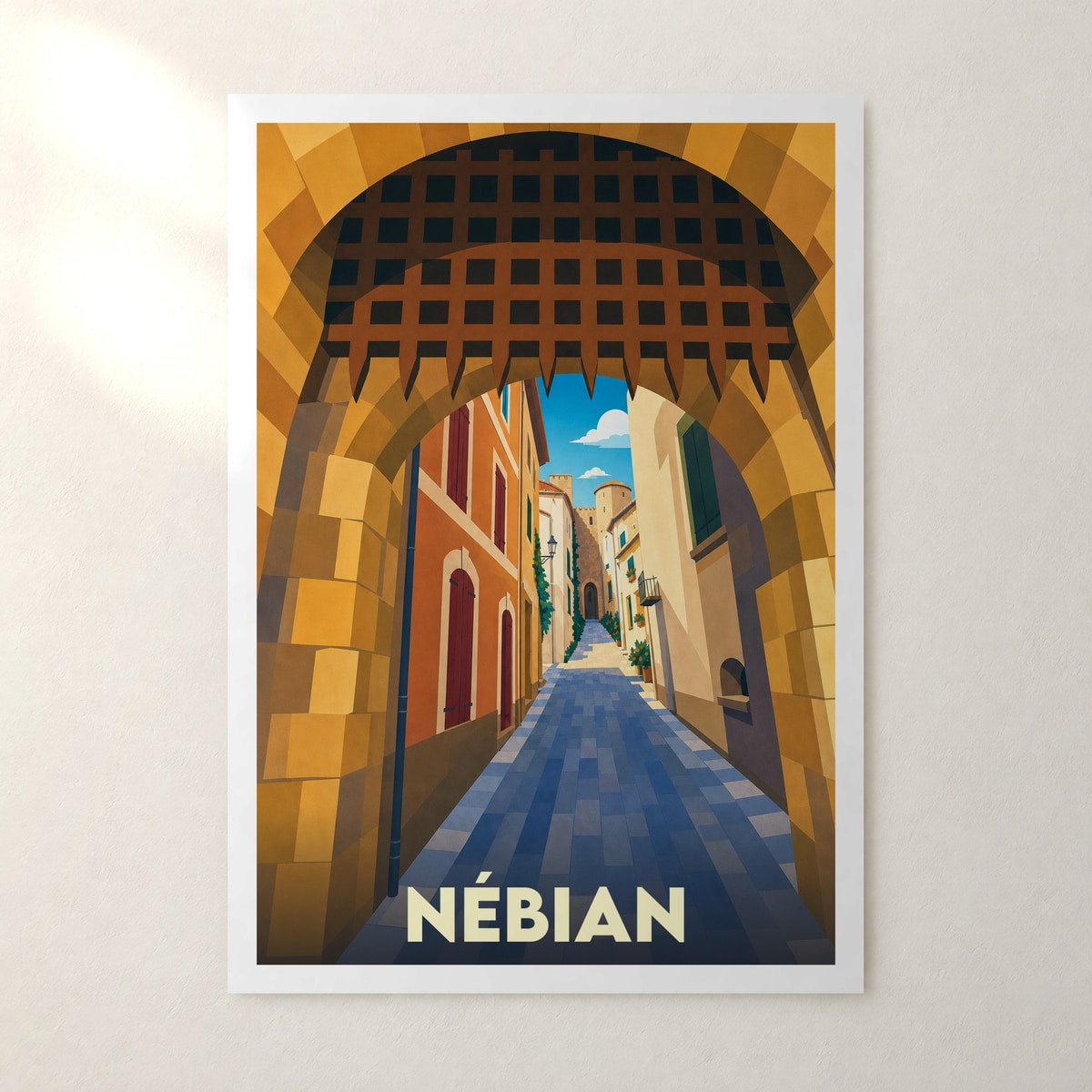 Affiche Nébian – sans cadre, accrochée au mur