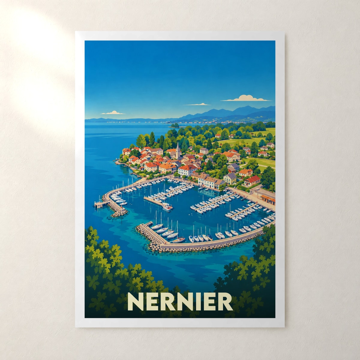 Affiche Nernier – sans cadre, accrochée au mur