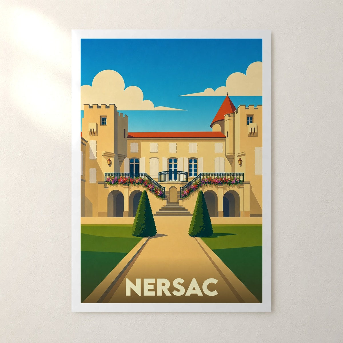 Affiche Nersac – sans cadre, accrochée au mur