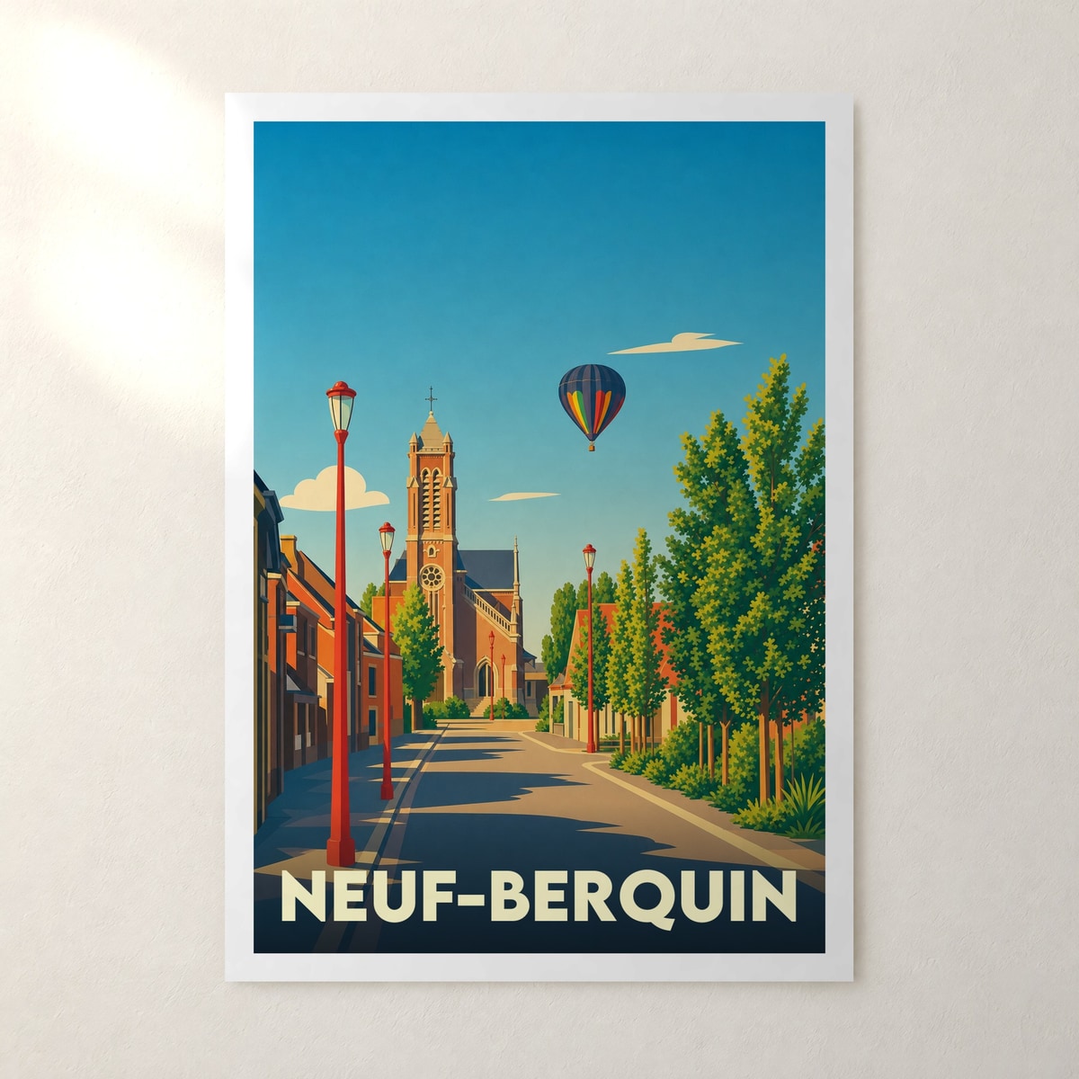 Affiche Neuf-Berquin – sans cadre, accrochée au mur