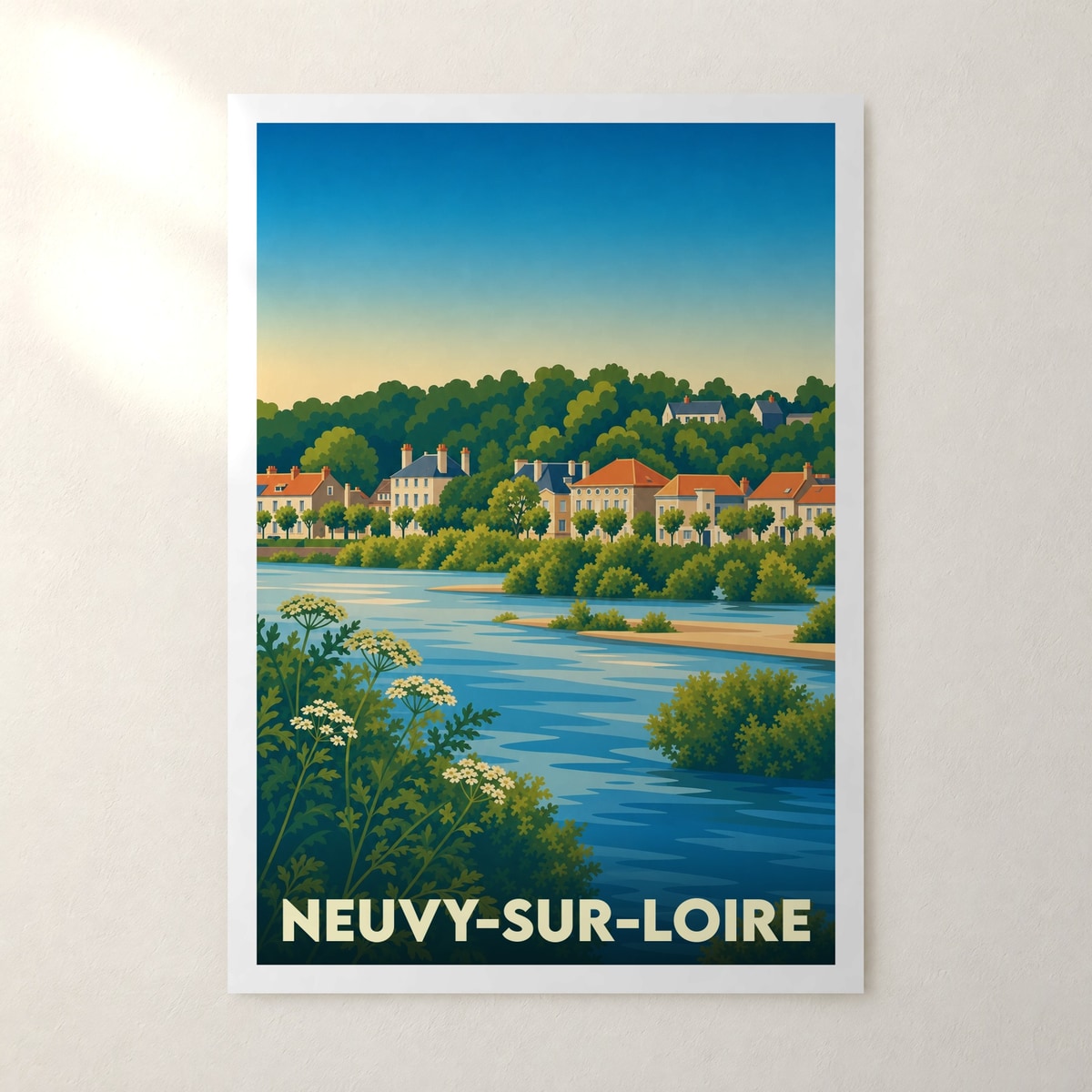 Affiche Neuvy-sur-Loire – sans cadre, accrochée au mur