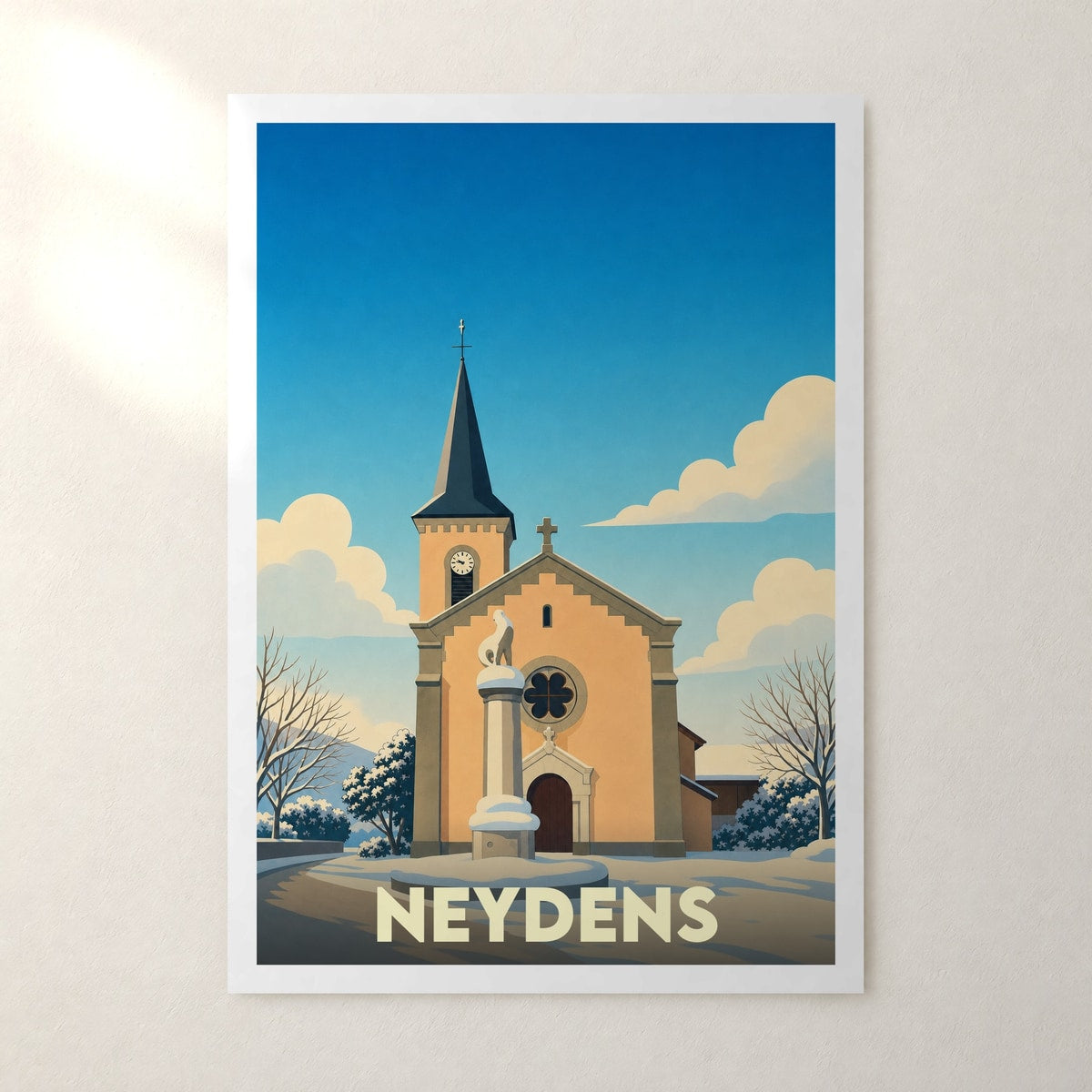 Affiche Neydens – sans cadre, accrochée au mur