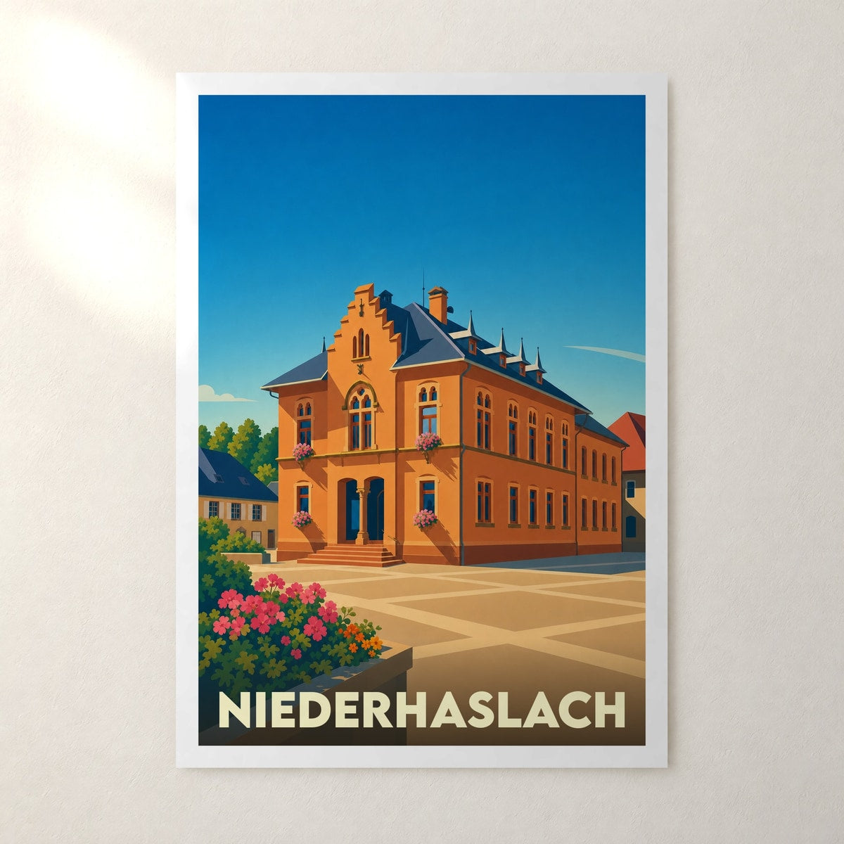 Affiche Niederhaslach – sans cadre, accrochée au mur
