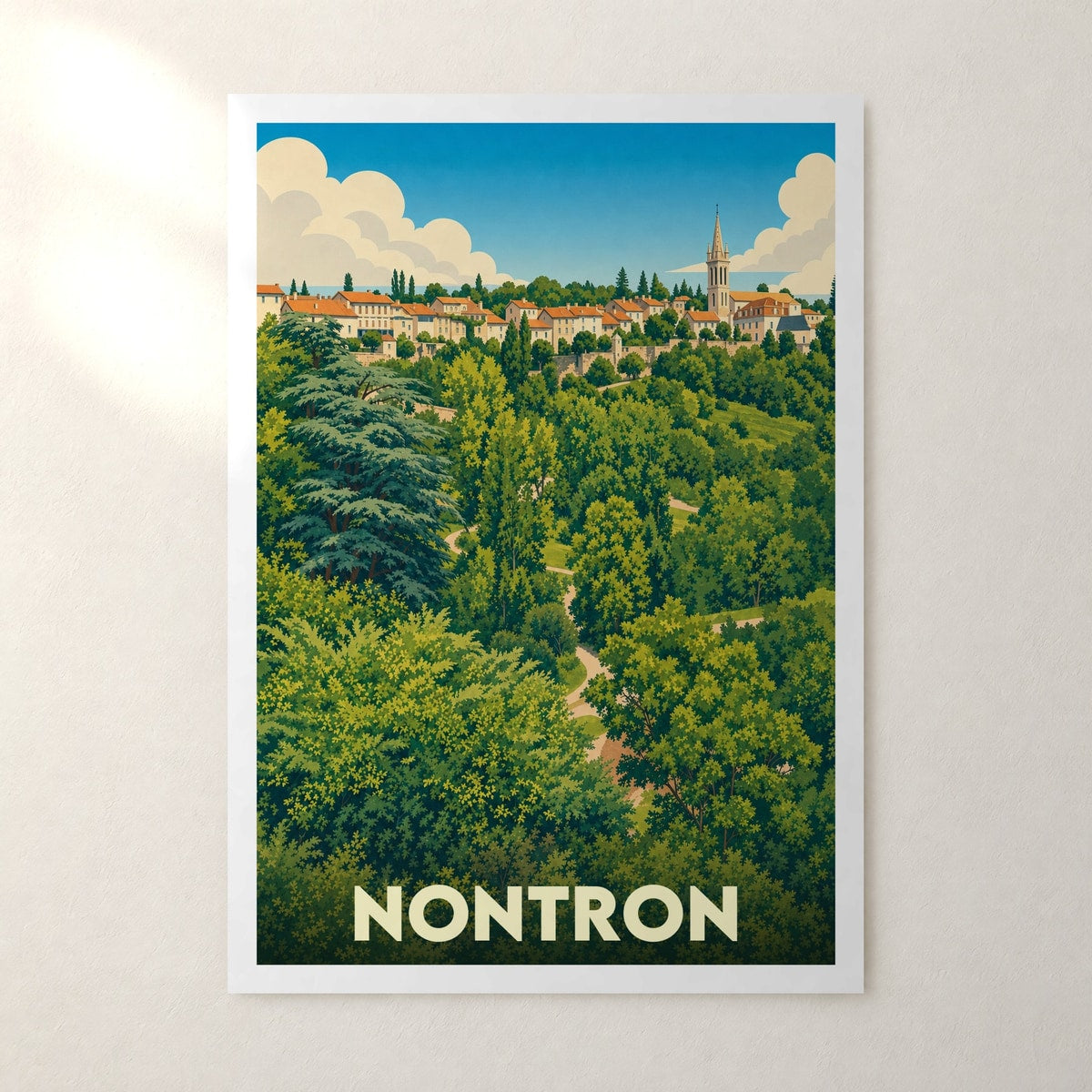 Affiche Nontron – sans cadre, accrochée au mur