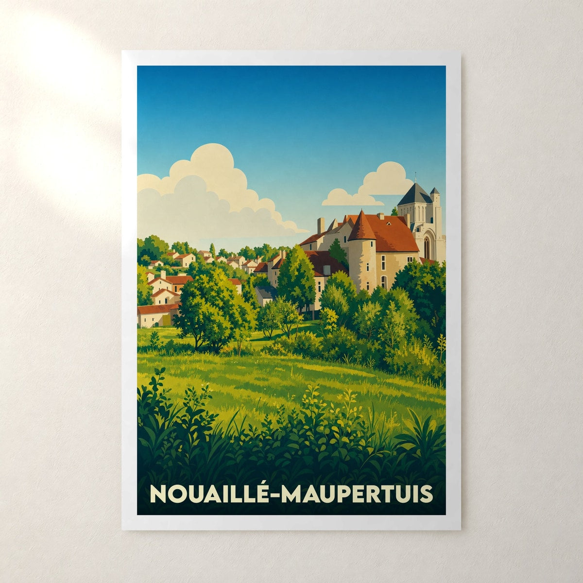Affiche Nouaillé-Maupertuis – sans cadre, accrochée au mur