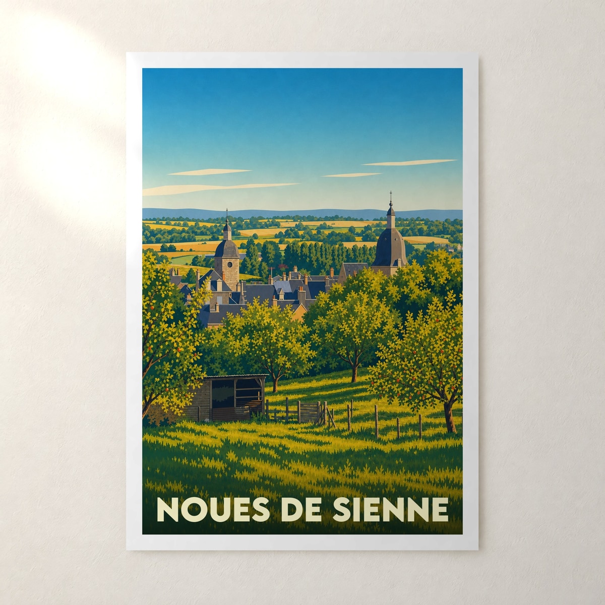 Affiche Noues de Sienne – sans cadre, accrochée au mur