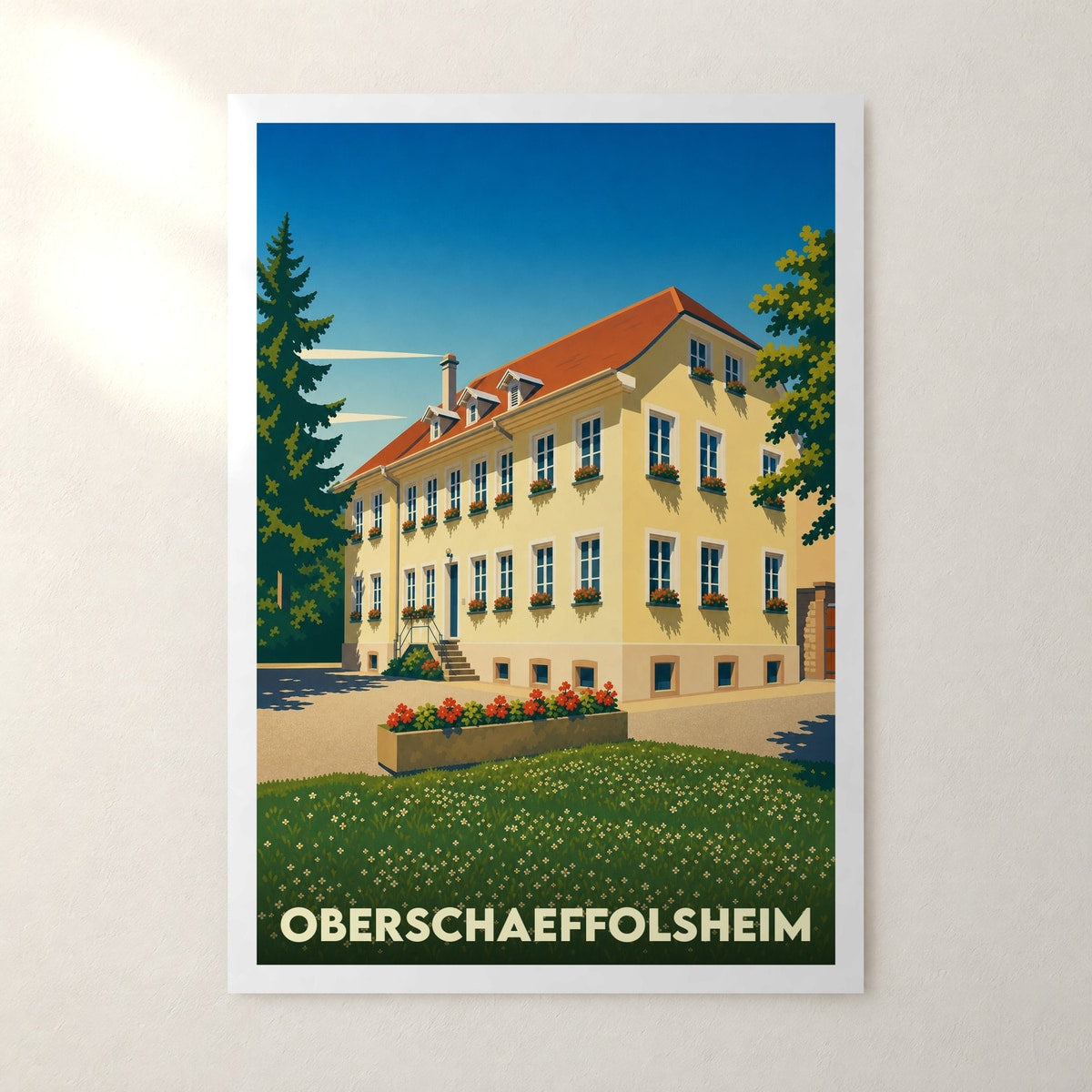 Affiche Oberschaeffolsheim – sans cadre, accrochée au mur
