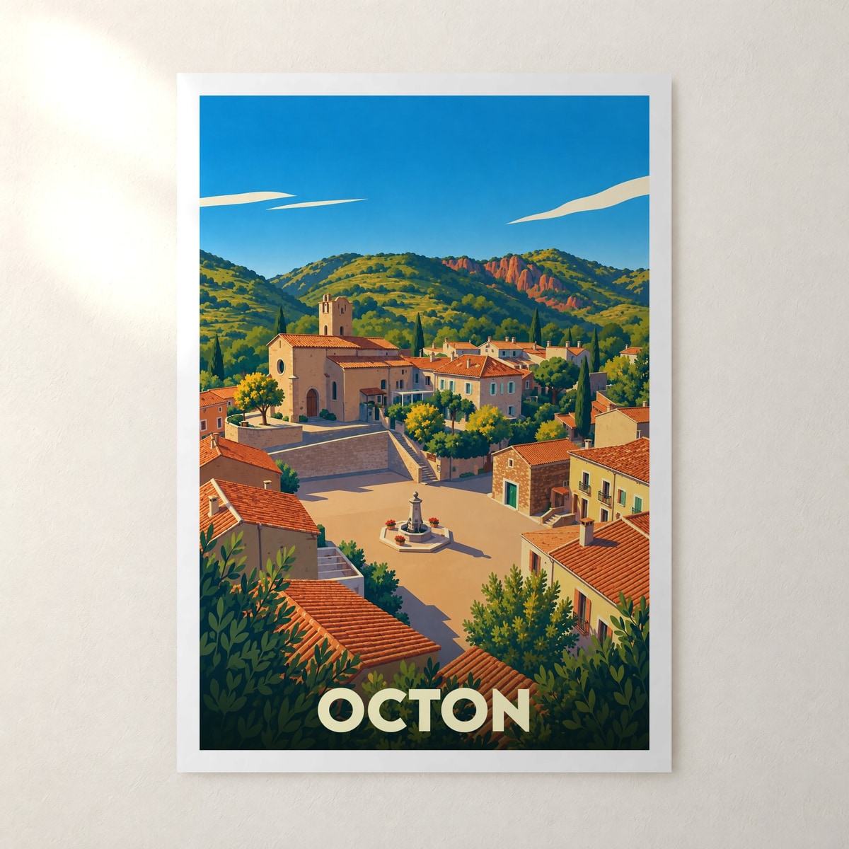 Affiche Octon – sans cadre, accrochée au mur