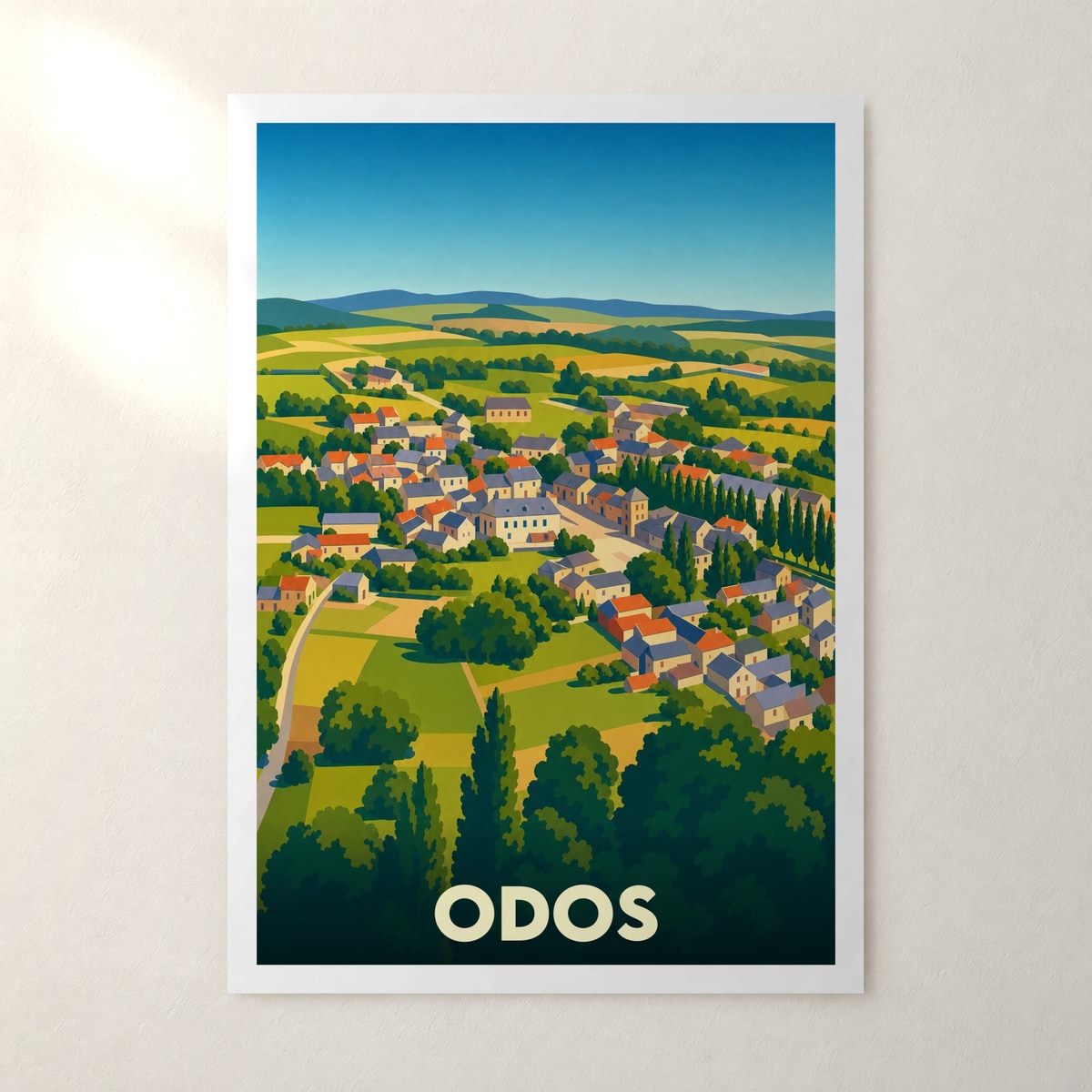 Affiche Odos – sans cadre, accrochée au mur