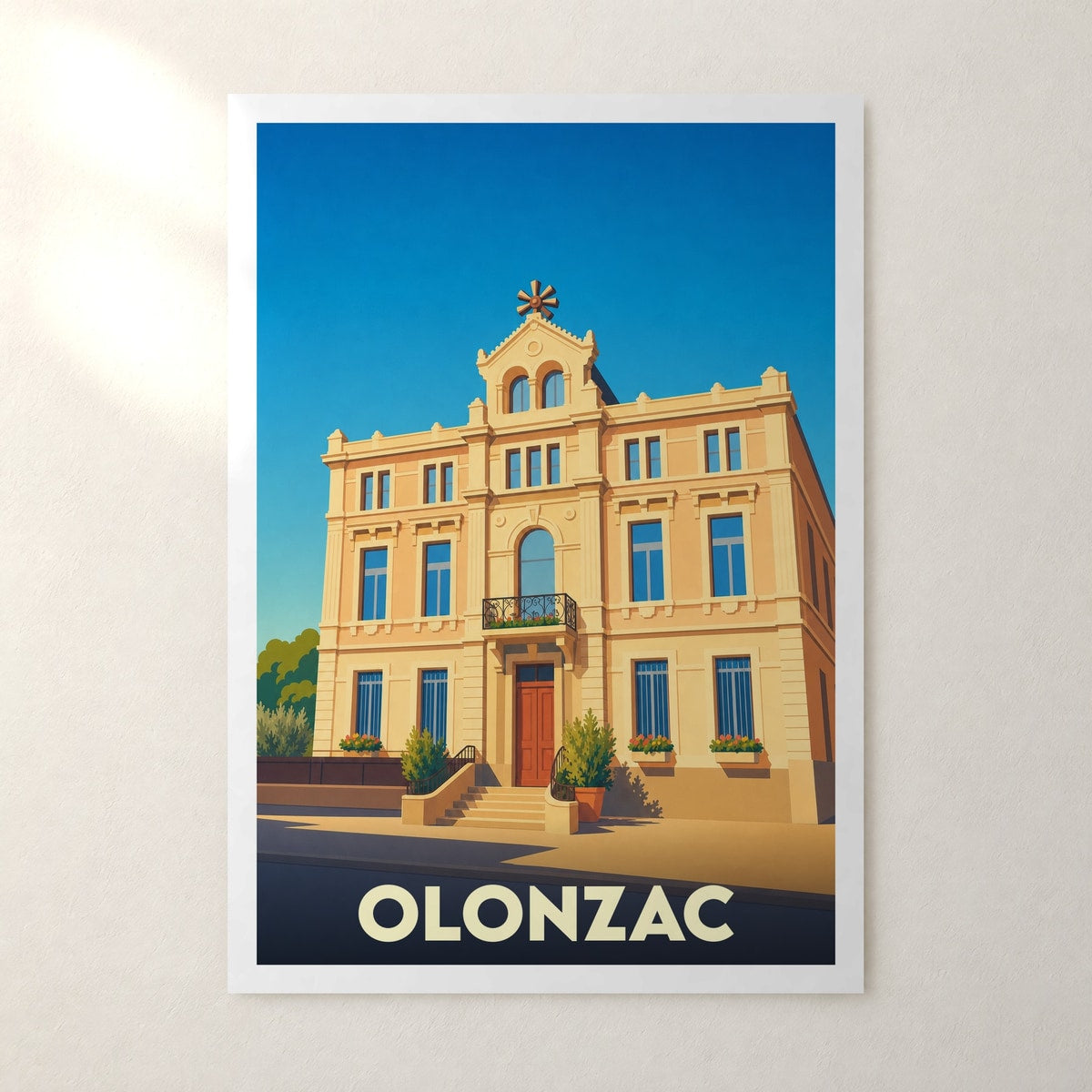Affiche Olonzac – sans cadre, accrochée au mur