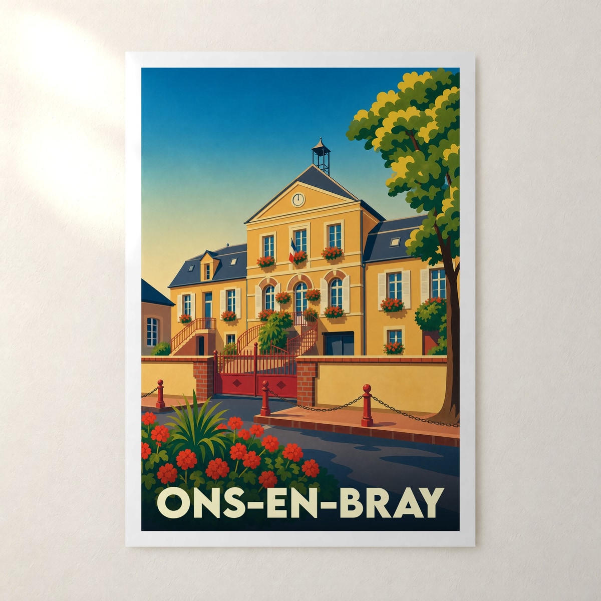 Affiche Ons-en-Bray – sans cadre, accrochée au mur