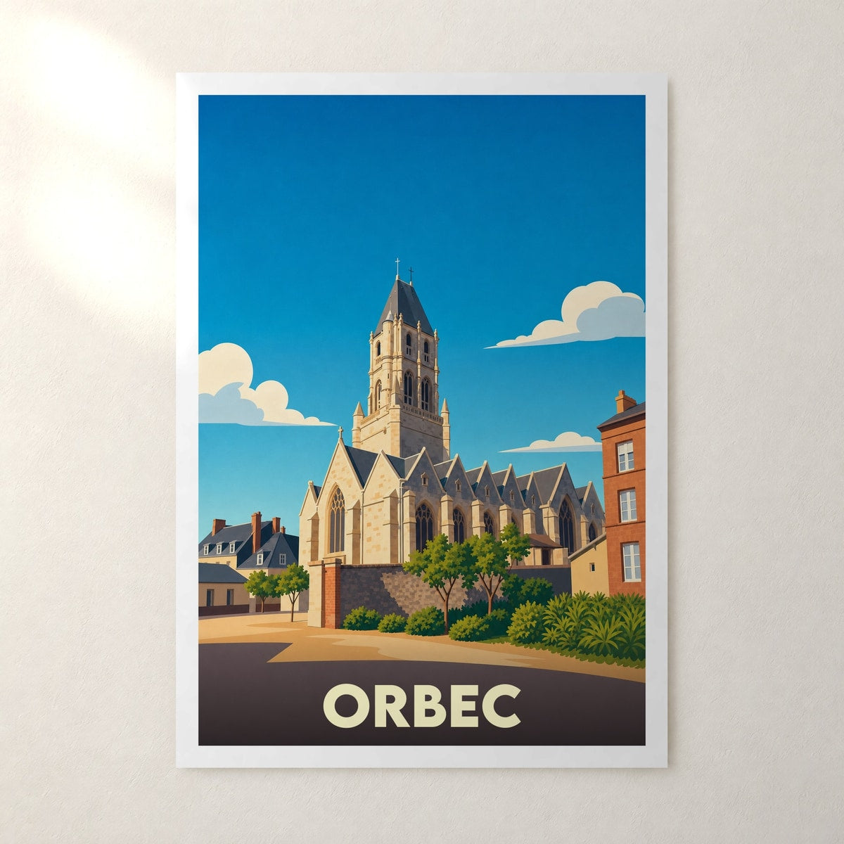 Affiche Orbec – sans cadre, accrochée au mur