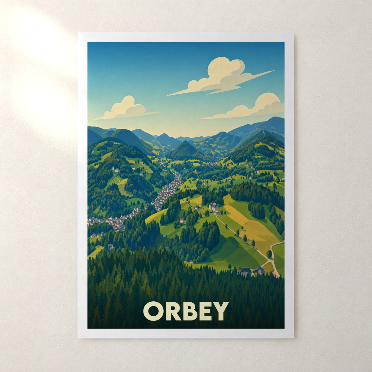 Affiche Orbey – sans cadre, accrochée au mur