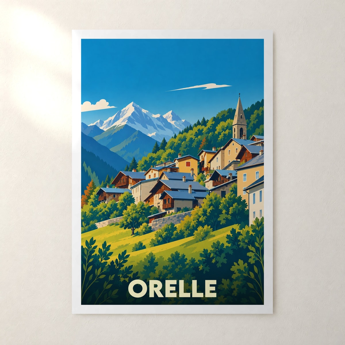 Affiche Orelle – sans cadre, accrochée au mur