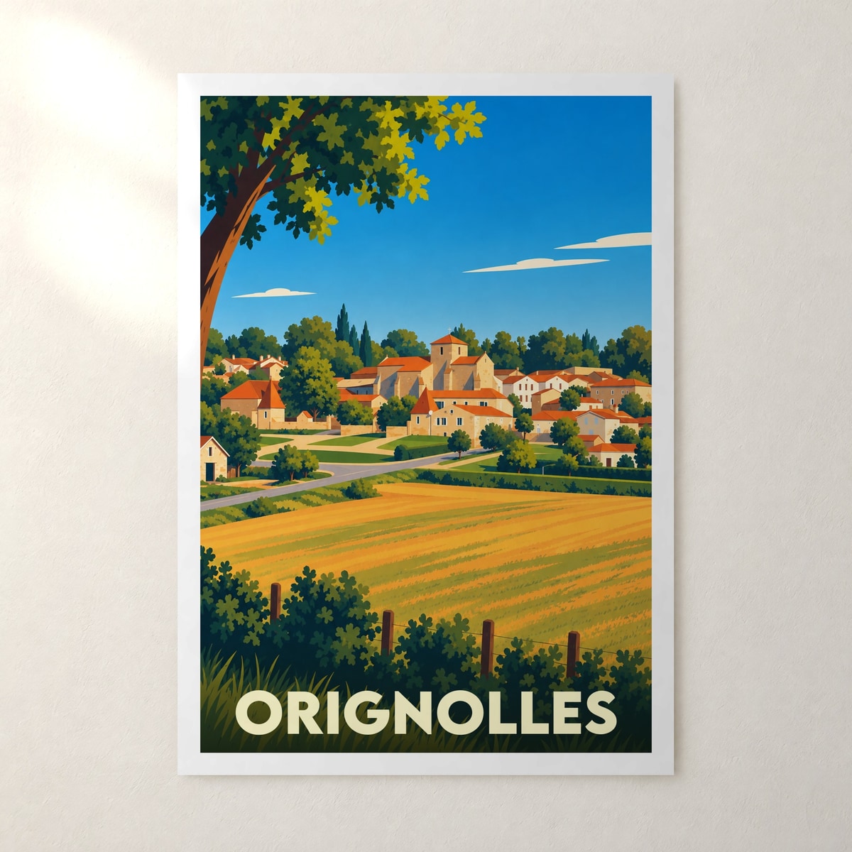 Affiche Orignolles – sans cadre, accrochée au mur