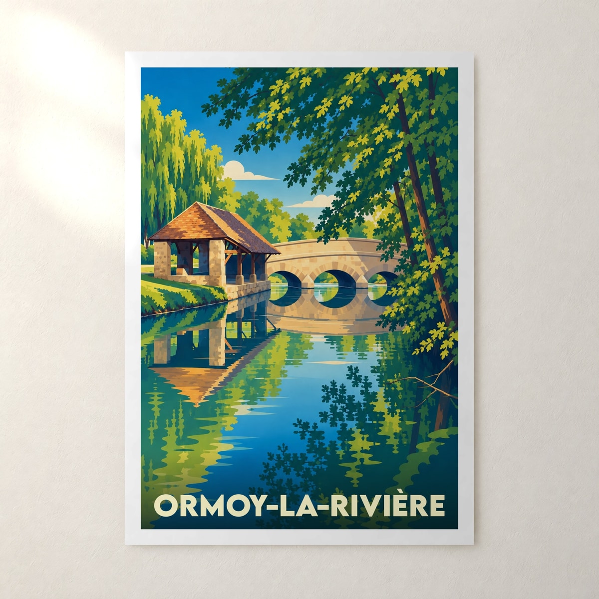 Affiche Ormoy-la-Rivière – sans cadre, accrochée au mur