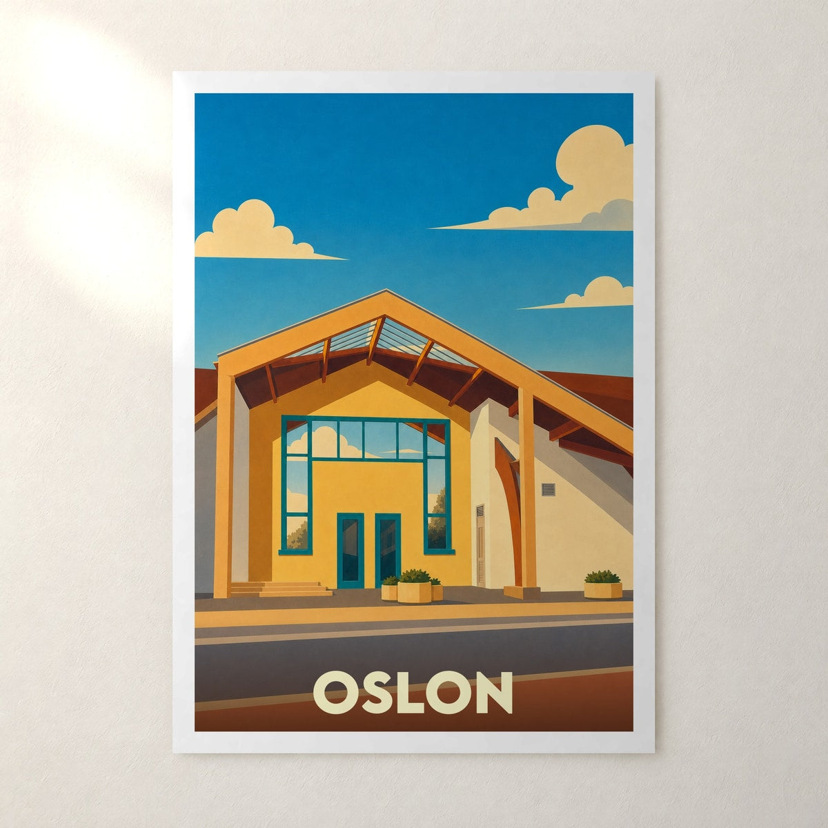 Affiche Oslon – sans cadre, accrochée au mur