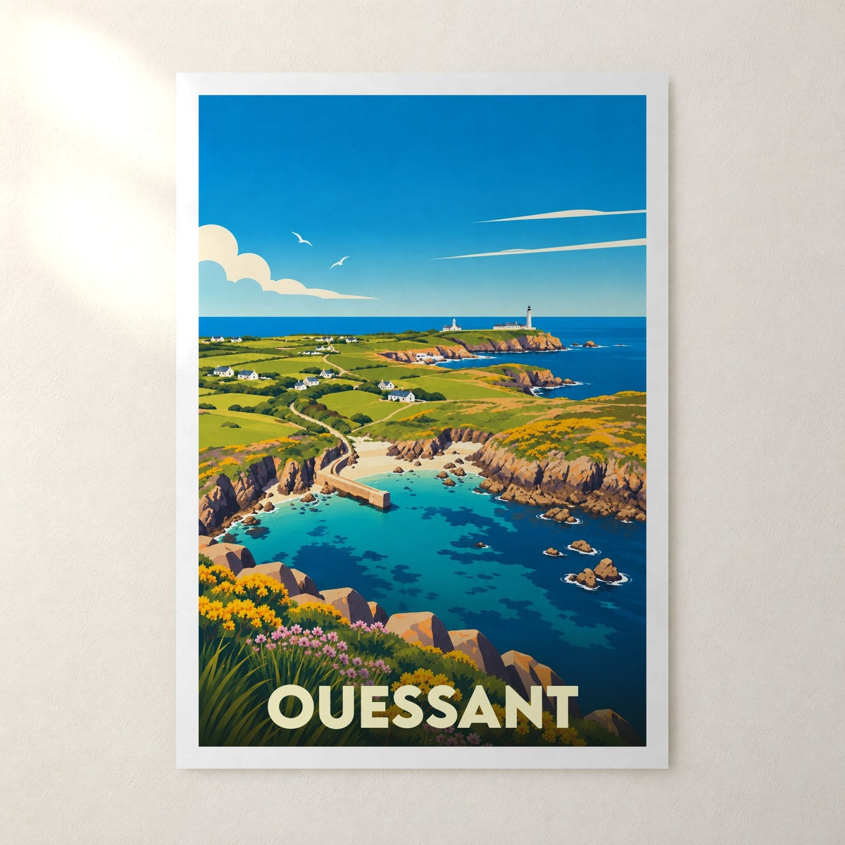 Affiche Ouessant – sans cadre, accrochée au mur