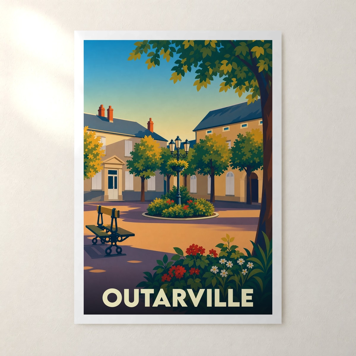 Affiche Outarville – sans cadre, accrochée au mur