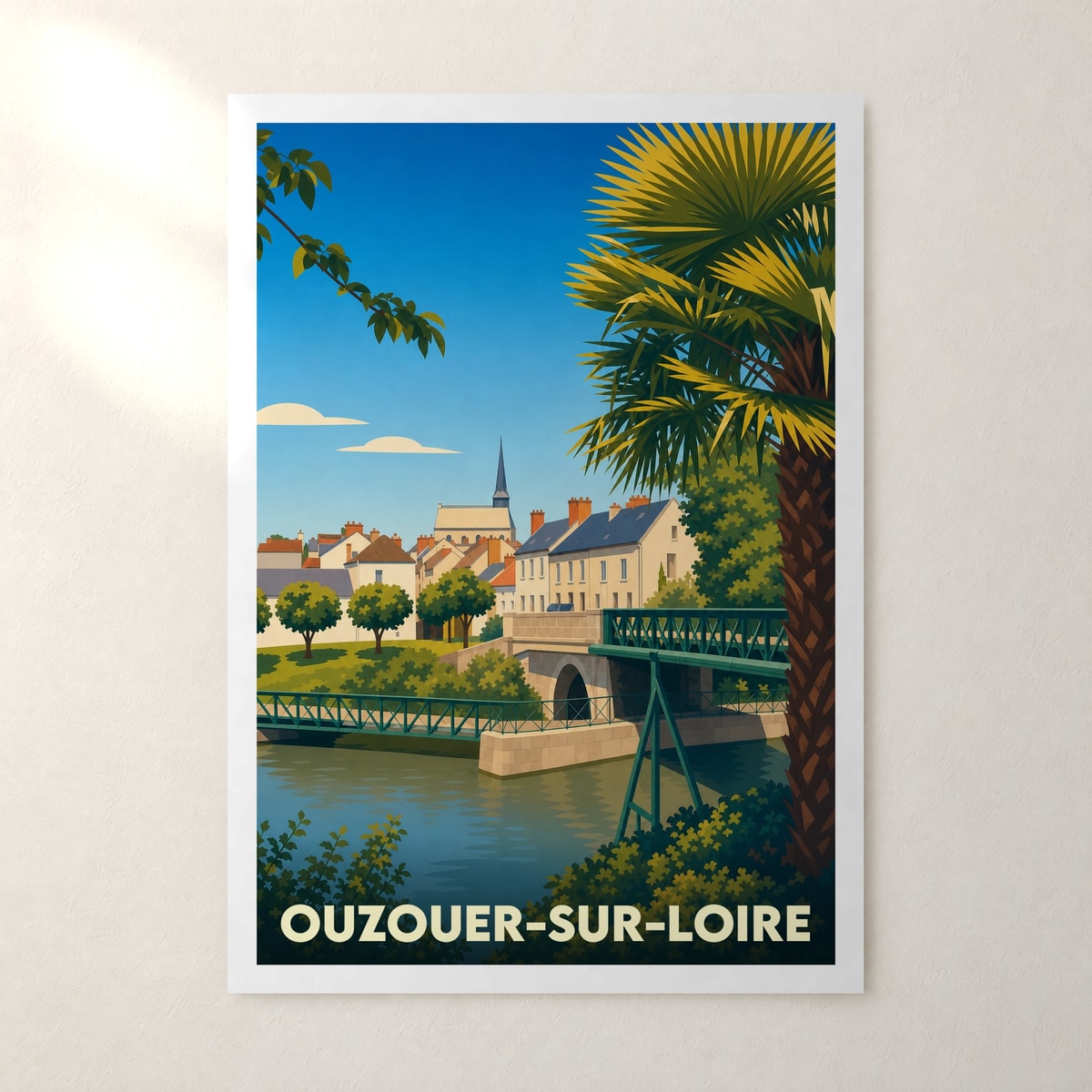 Affiche Ouzouer-sur-Loire – sans cadre, accrochée au mur
