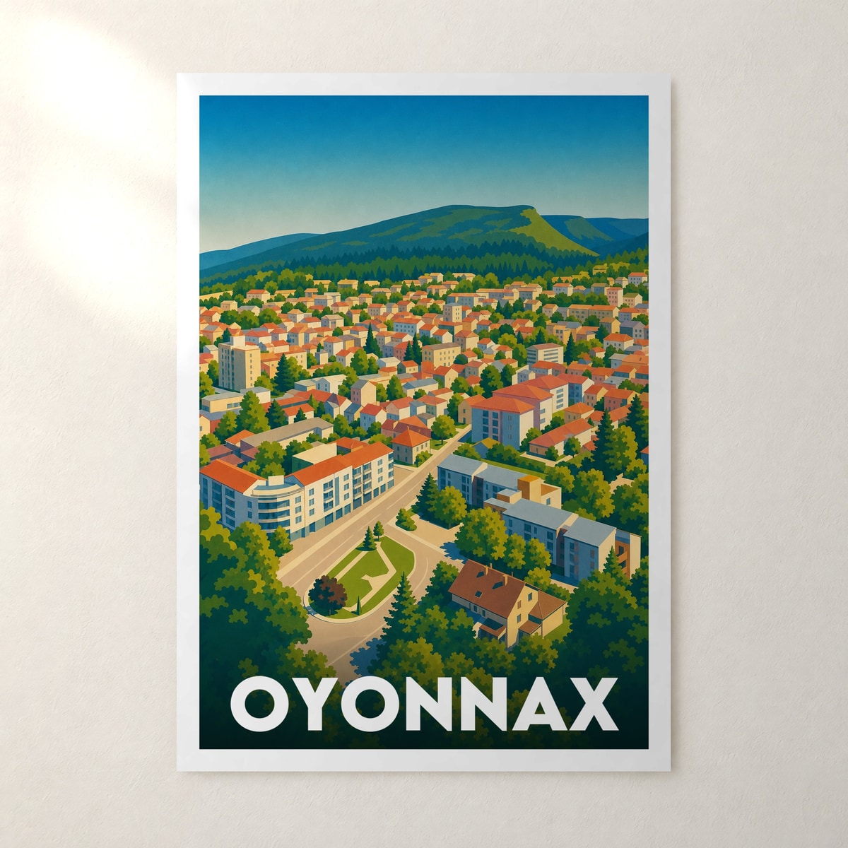Affiche Oyonnax – sans cadre, accrochée au mur