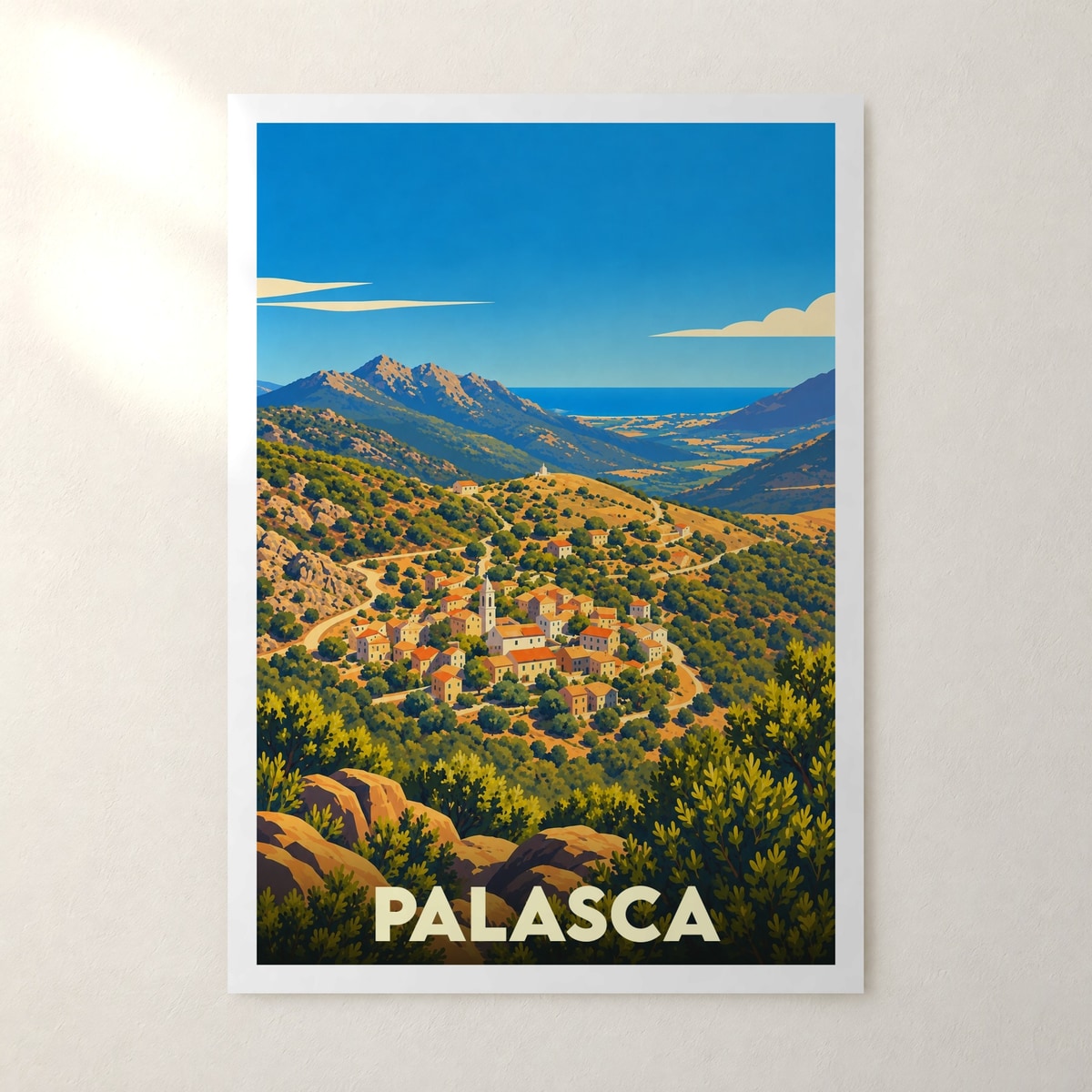 Affiche Palasca – sans cadre, accrochée au mur