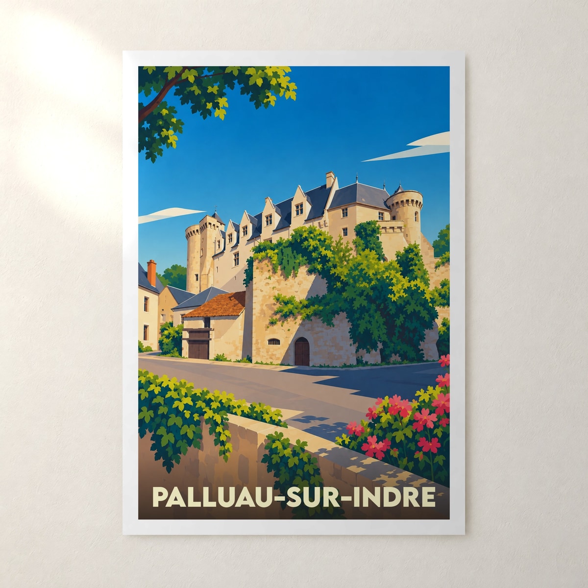 Affiche Palluau-sur-Indre – sans cadre, accrochée au mur