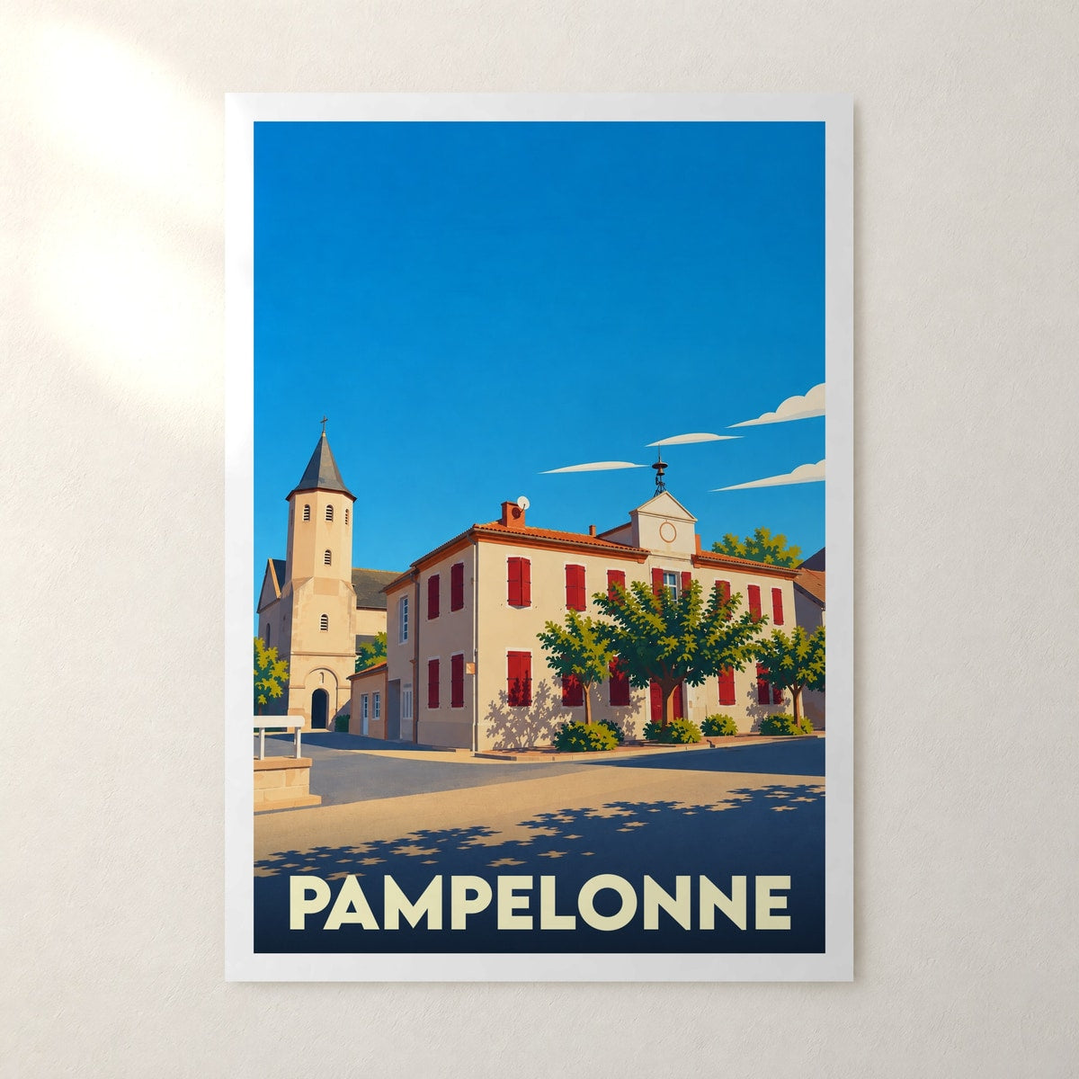 Affiche Pampelonne – sans cadre, accrochée au mur