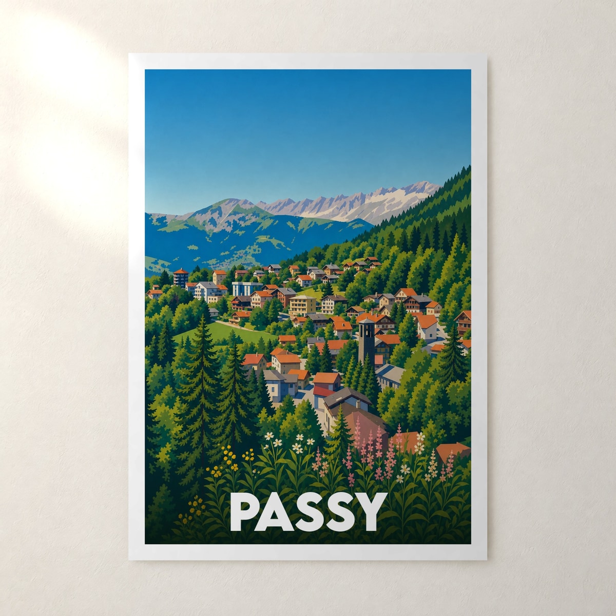 Affiche Passy – sans cadre, accrochée au mur