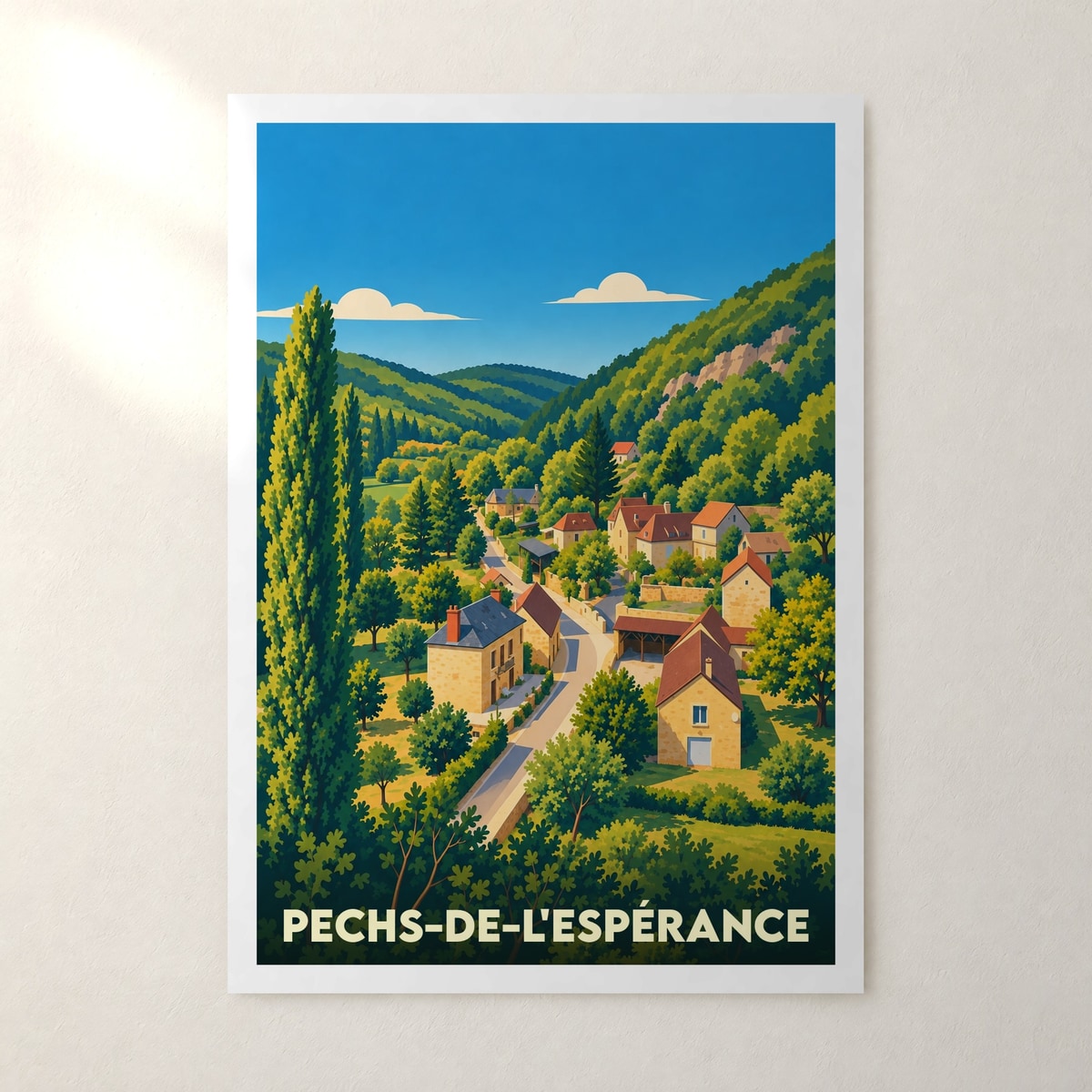Affiche Pechs-de-l'Espérance – sans cadre, accrochée au mur
