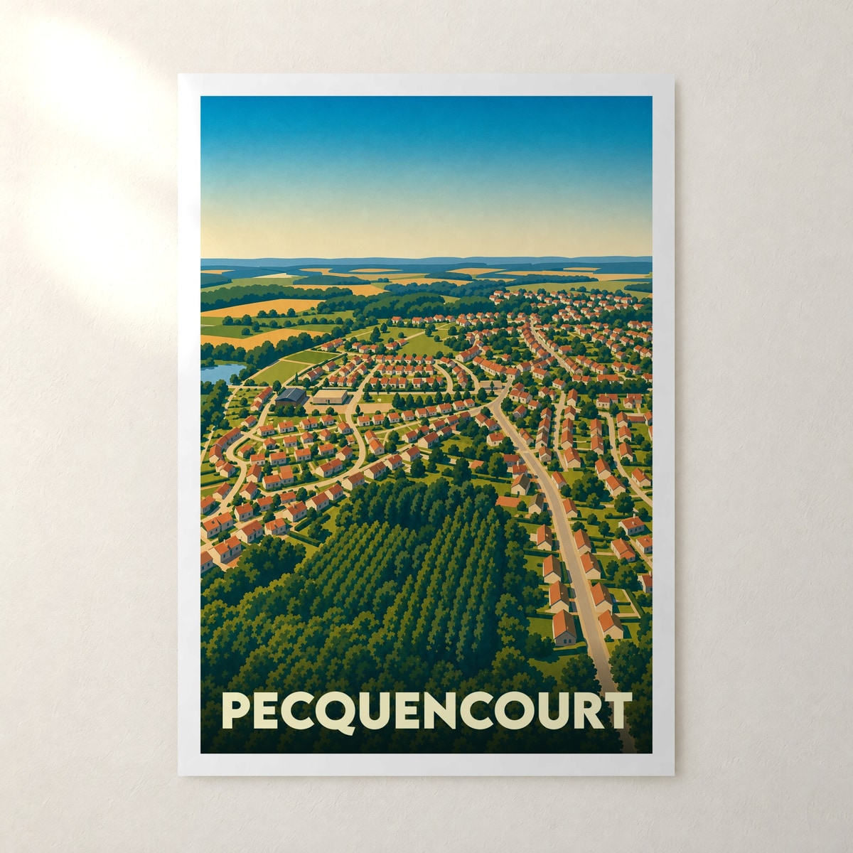 Affiche Pecquencourt – sans cadre, accrochée au mur