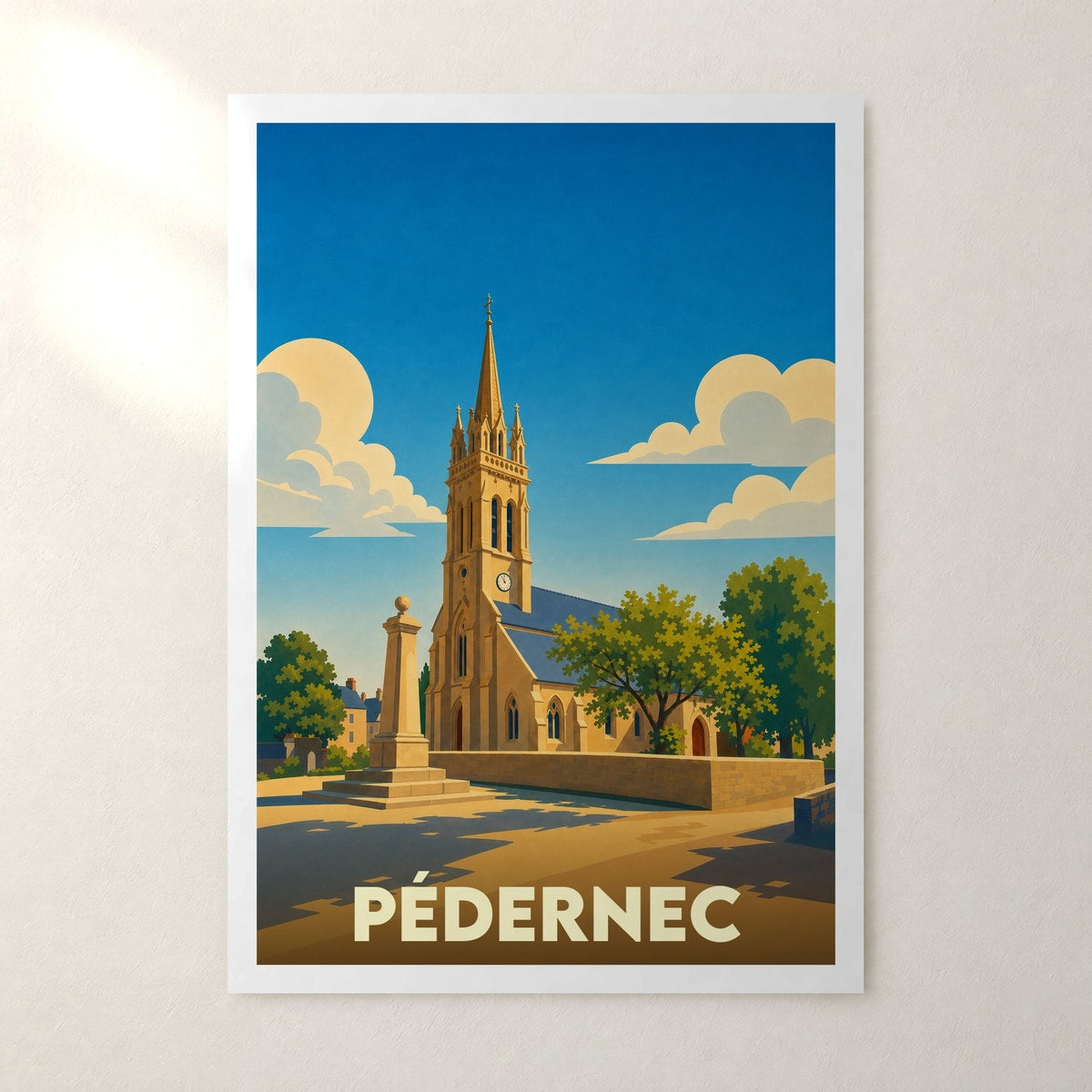 Affiche Pédernec – sans cadre, accrochée au mur