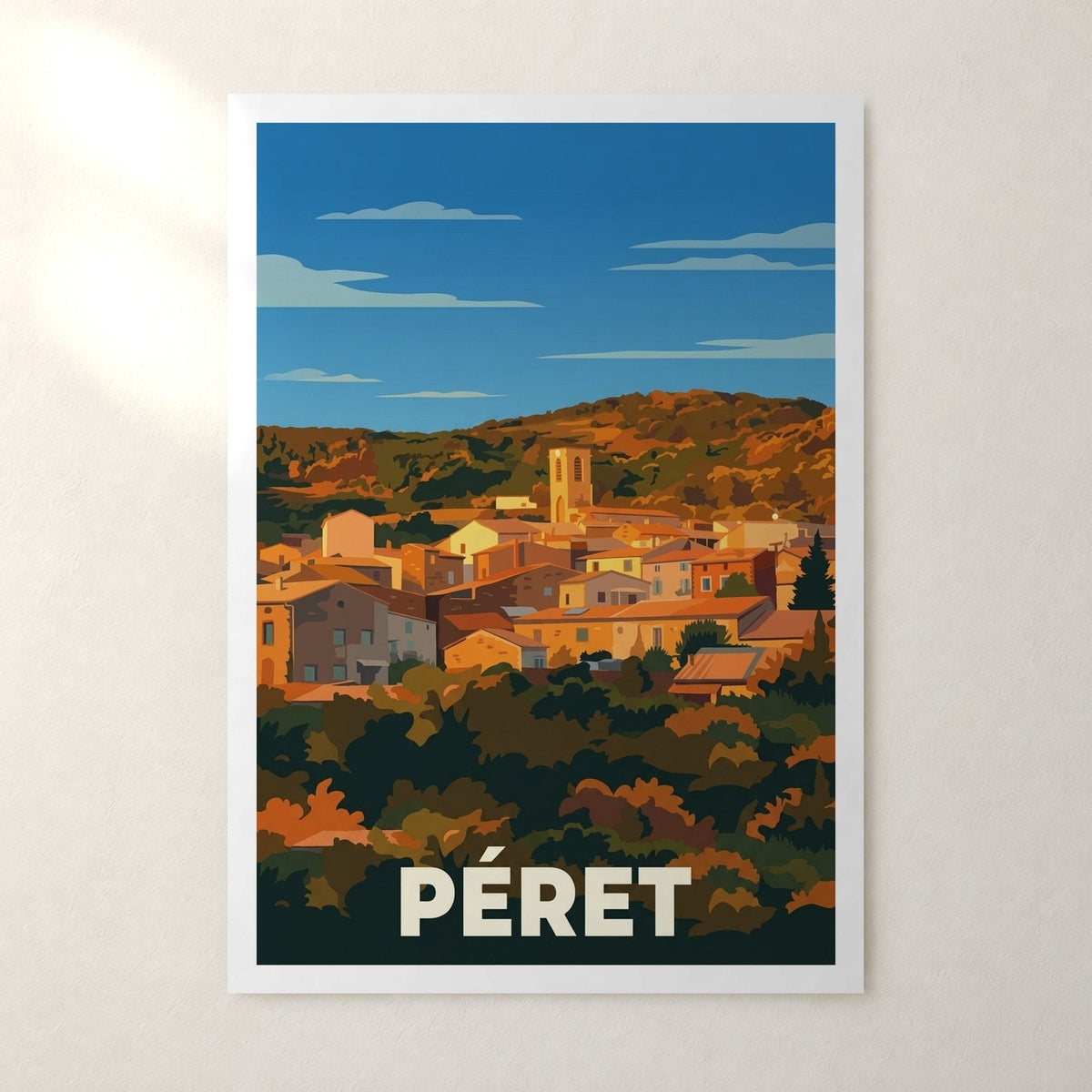 Affiche Péret – sans cadre, accrochée au mur