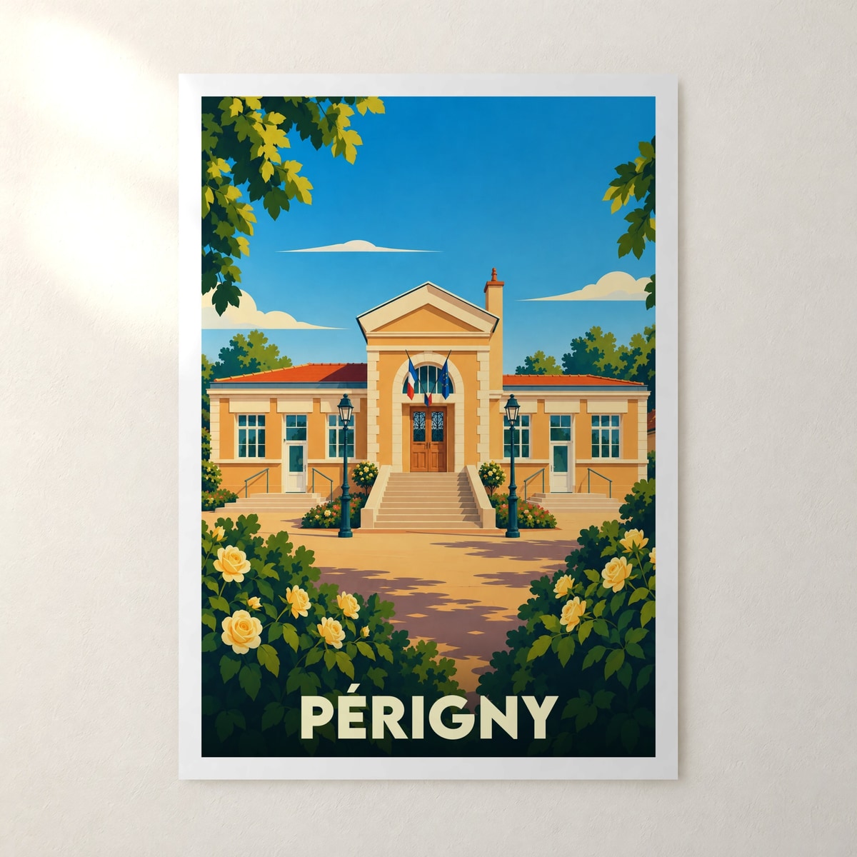 Affiche Périgny (Val-de-Marne) – sans cadre, accrochée au mur