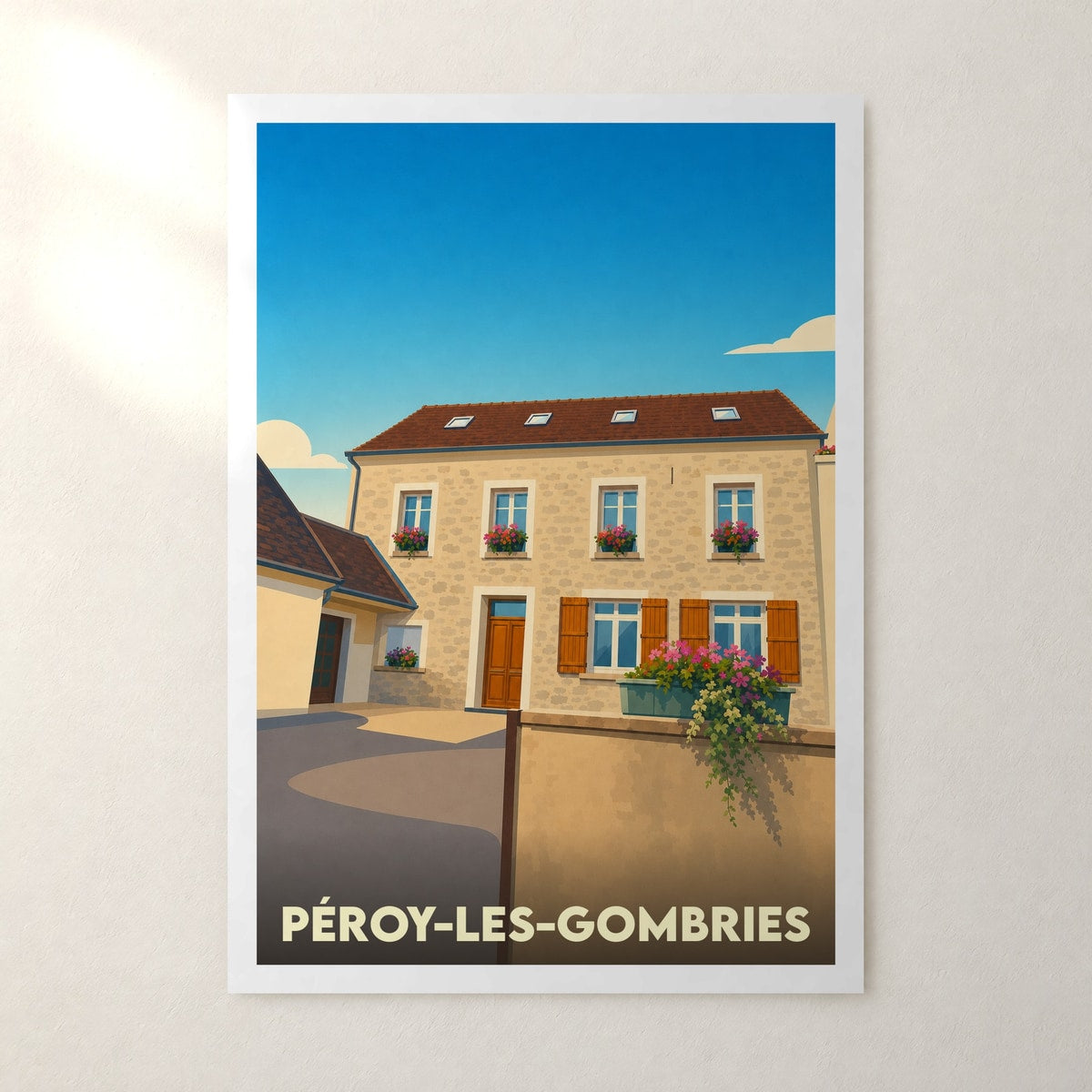 Affiche Péroy-les-Gombries – sans cadre, accrochée au mur