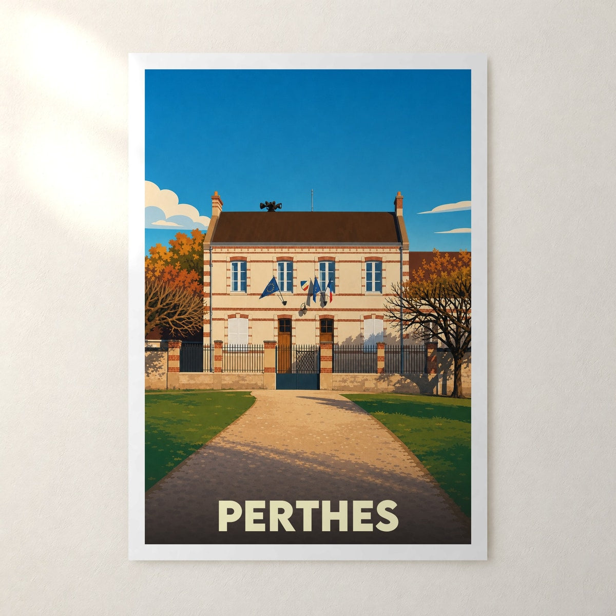 Affiche Perthes – sans cadre, accrochée au mur