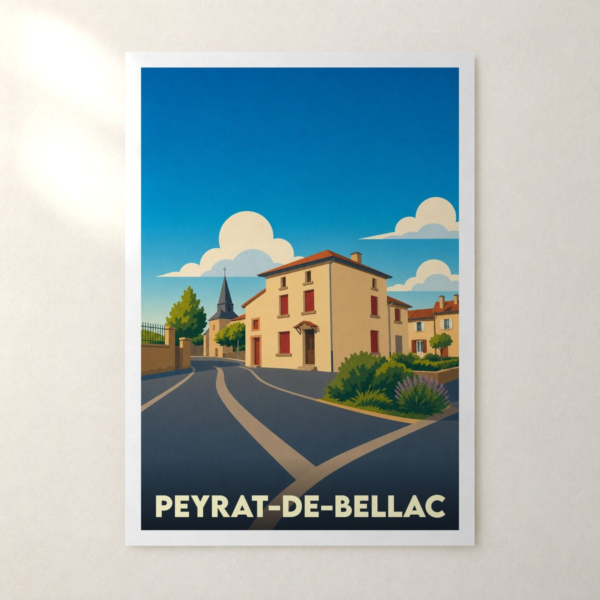 Affiche Peyrat-de-Bellac – sans cadre, accrochée au mur