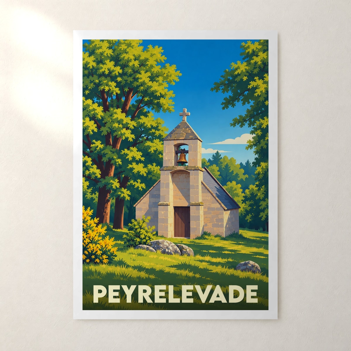 Affiche Peyrelevade – sans cadre, accrochée au mur