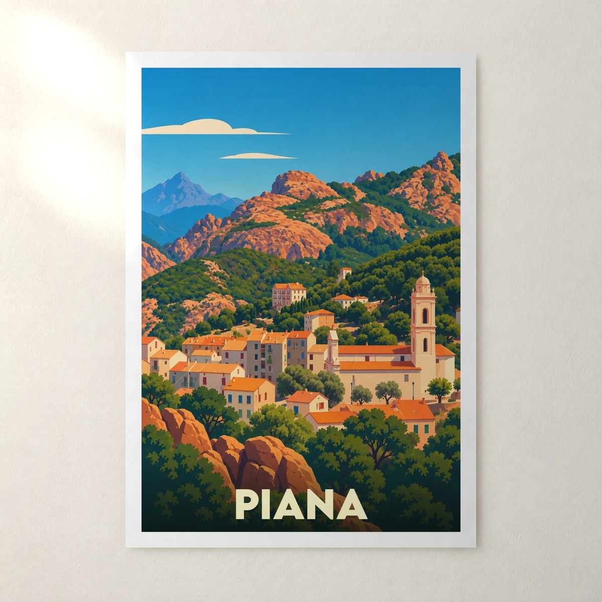 Affiche Piana – sans cadre, accrochée au mur