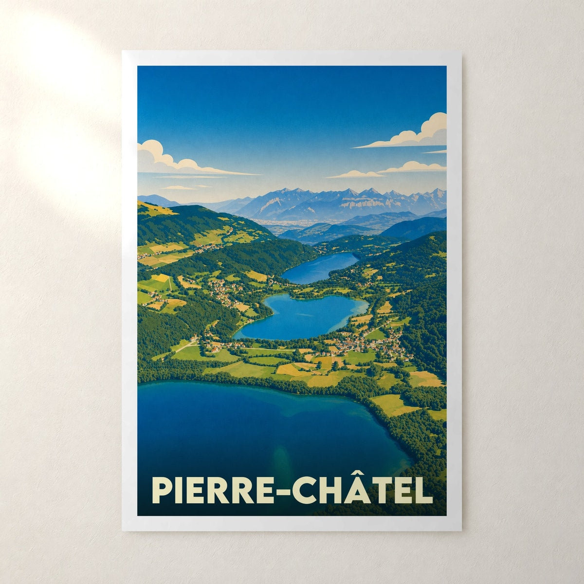 Affiche Pierre-Châtel – sans cadre, accrochée au mur