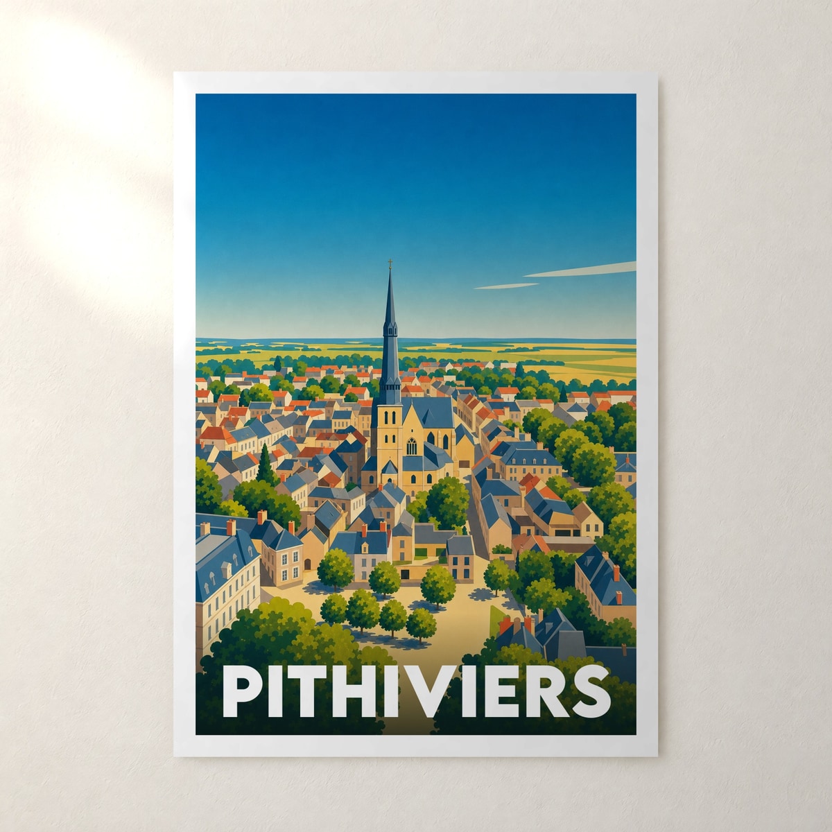 Affiche Pithiviers – sans cadre, accrochée au mur